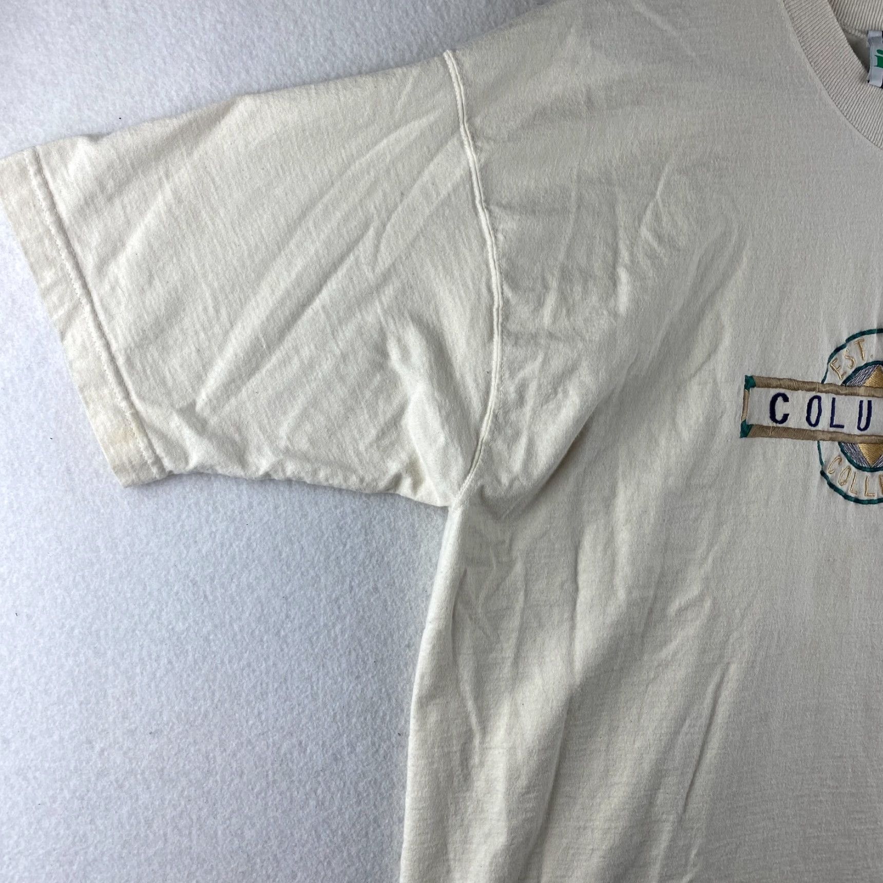 Vintage VINTAGE Image Wear Columbia College Shirt Mens XL Beige Embroidered USA Made 90s Size US XL / EU 56 / 4 - 4 Thumbnail