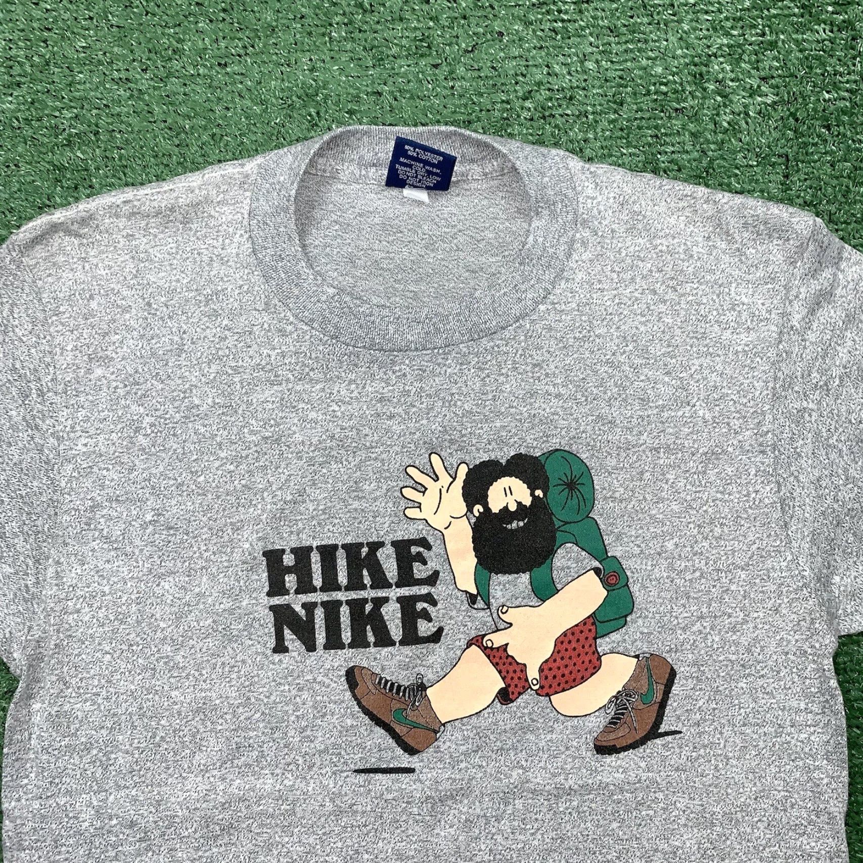 Nike Nike T-Shirt Mens Gray 80s Vintage Graphic Tee Long Sleeve Shirt Short Sleeve USA Logo 70s 80s Grail Geisha Rap Cotton Classic/Original Size US S / EU 44-46 / 1 - 2 Thumbnail