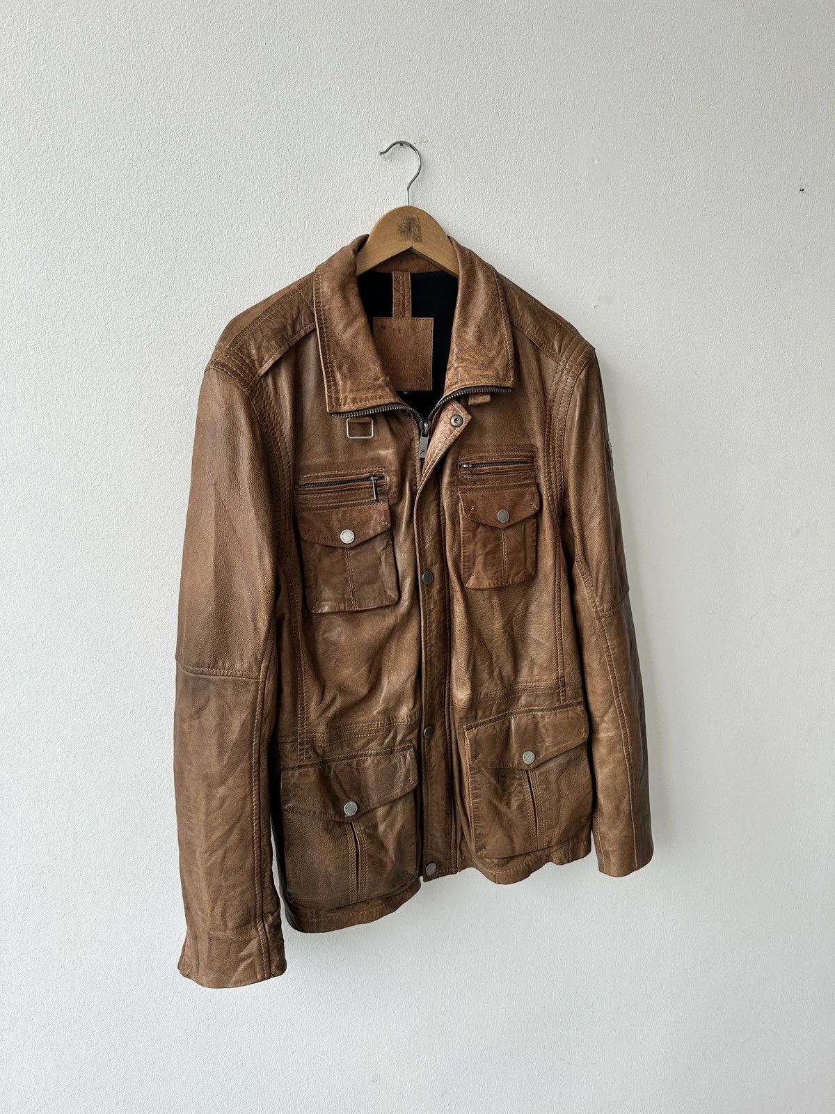 Genuine Leather MAURITIUS Vegetable Tanned Leather Field Jacket Size 54 Size US L / EU 52-54 / 3 - 4 Thumbnail