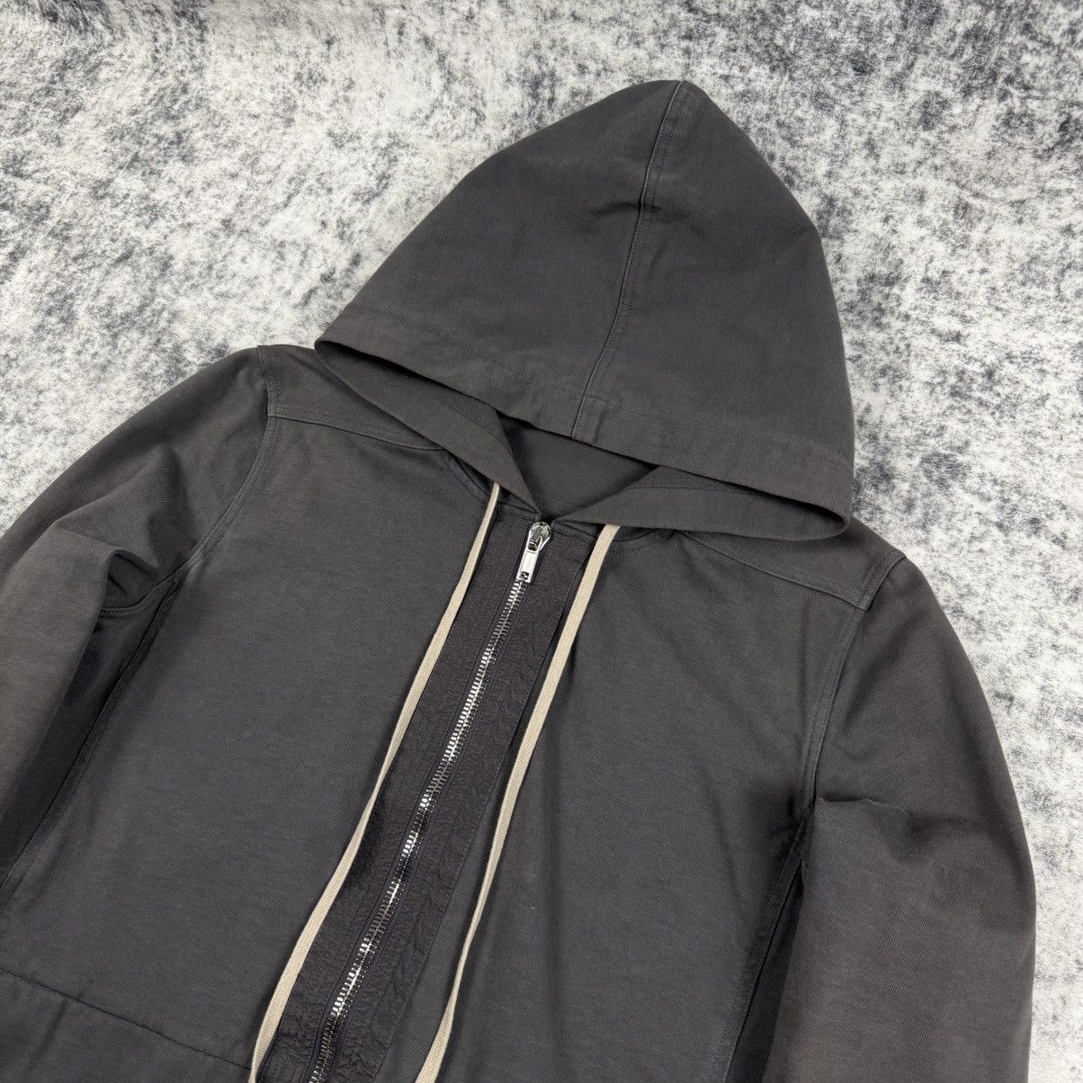 Rick Owens Rick Owens SS/18 Mainline Long Zip Hooded ‘Grey’ Jacket Size US S / EU 44-46 / 1 - 2 Thumbnail