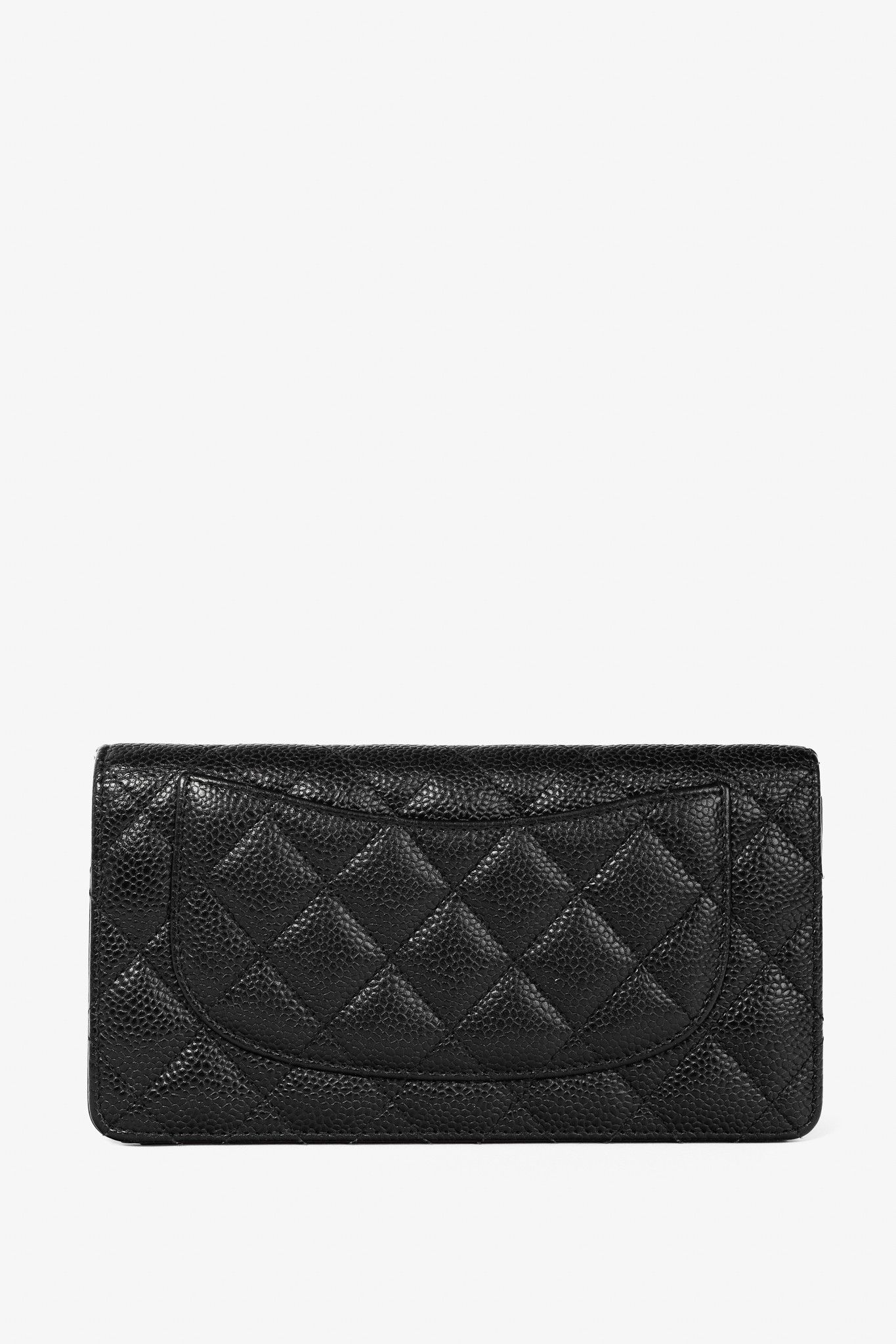 Chanel Chanel Black Caviar Leather Quited L-Yen Wallet Size ONE SIZE - 4 Thumbnail