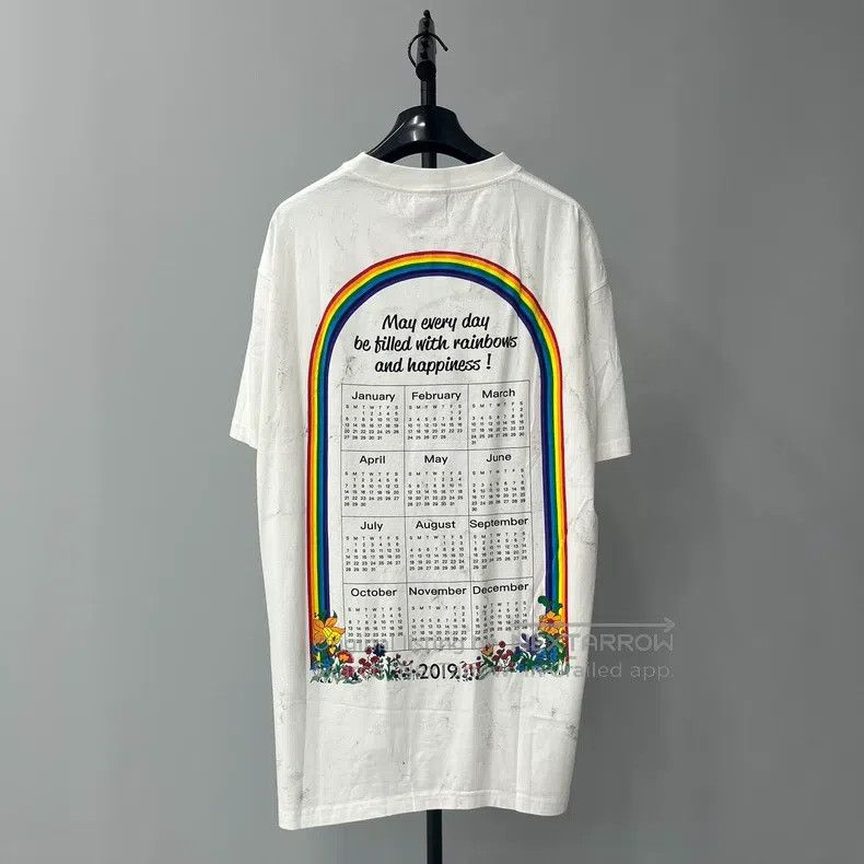 Vetements Vetements Pig White Splatter Rainbow Calendar Short Sleeve Size US XS / EU 42 / 0 - 2 Thumbnail