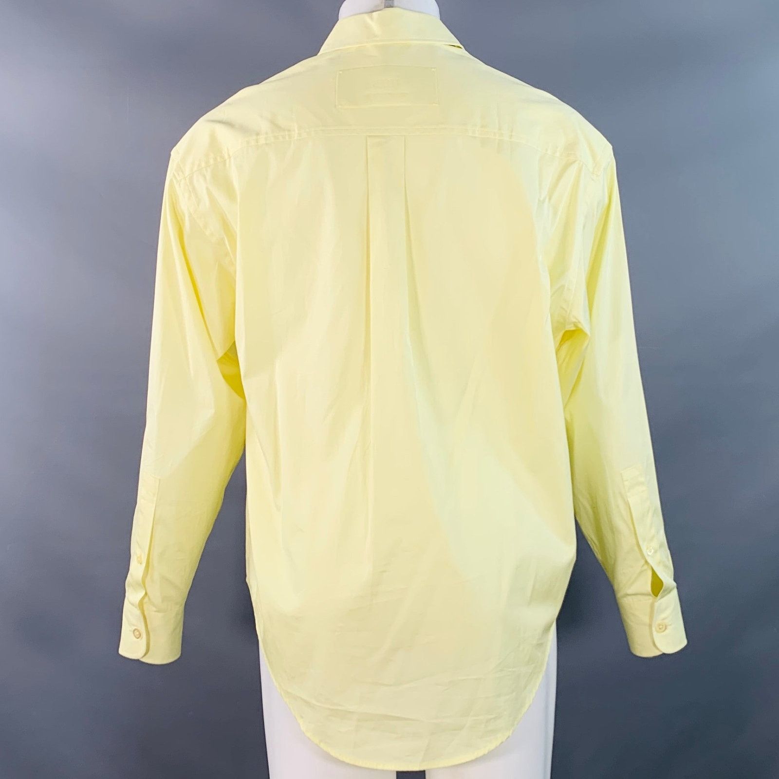 AMI Size XS Butter Yellow Cotton Oversized Long Sleeve Shirt Size US XS / EU 42 / 0 - 3 Thumbnail
