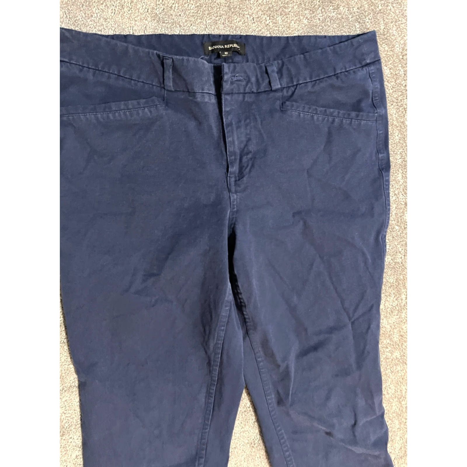 Banana Republic Banana Republic Women's Chino Pants Size 10 Navy Blue Crop Straight Regular Fit Size 32" / US 10 / IT 46 - 2 Thumbnail