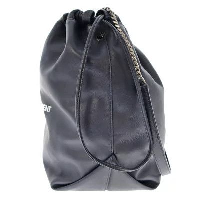 Yves Yves Saint Laurent Teddy Chain Drawstring bag Black