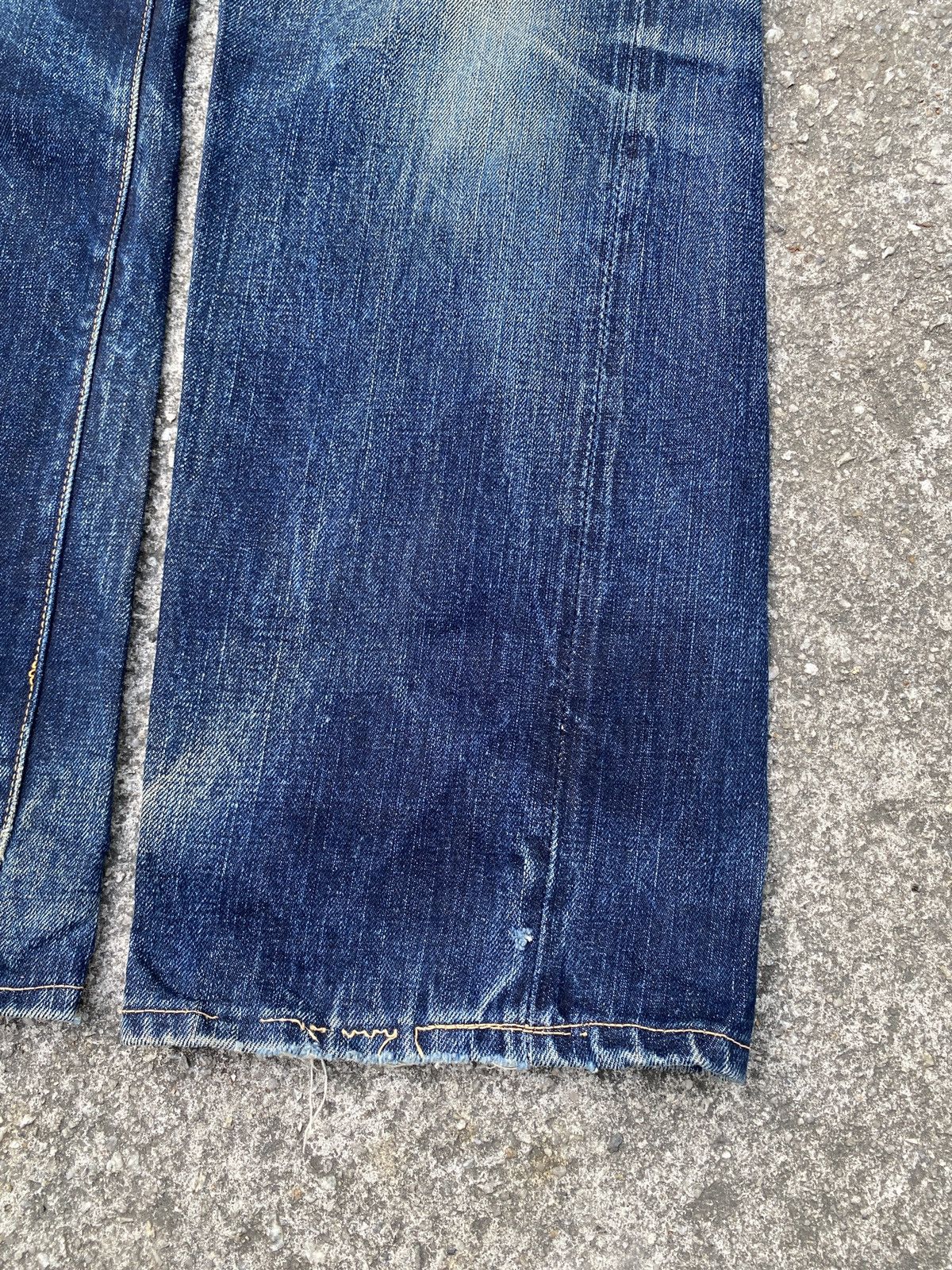 The Flat Head Lot 3005-22 The Flat Head Selvedge Honeycomb Distressed Size US 29 - 5 Thumbnail