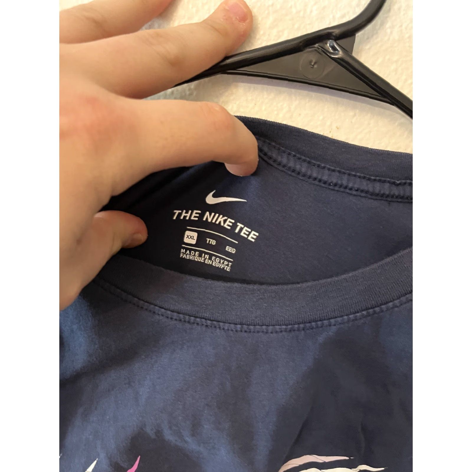 Nike Nike Dri-Fit Tee Shirt Mens Navy Blue Graphic Sz 2XL Athletic Short Sleeve Crew Neck Moisture Wicking Logo Nike Elite Sports Shirt Mens Size US XXL / EU 58 / 5 - 2 Thumbnail