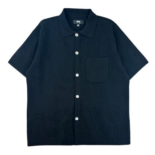 Stussy Stussy Perforated Swirl Knit T-Shirt Black | Grailed Stussy Stussy Perforated Swirl Knit T-Shirt Black | Grailed