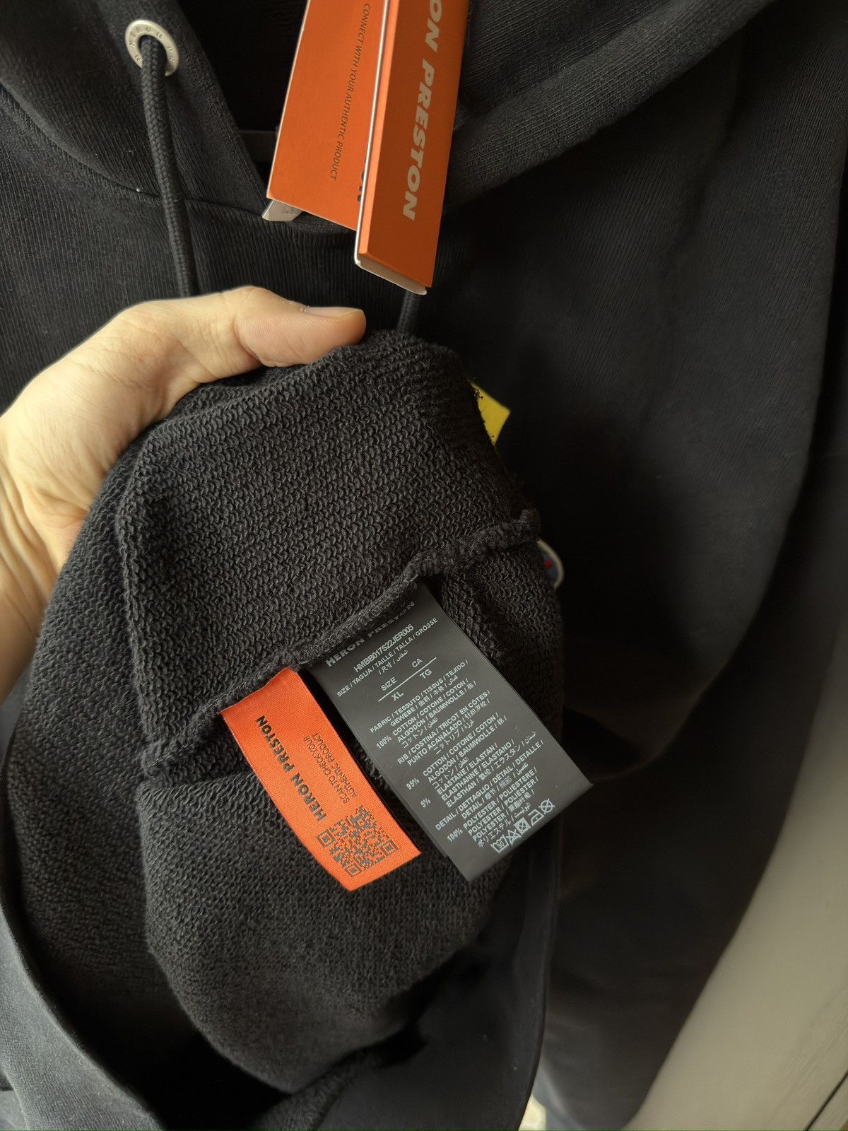 Heron Preston Heron Preston crane big logo new black hoodie Size US XL / EU 56 / 4 - 10 Thumbnail