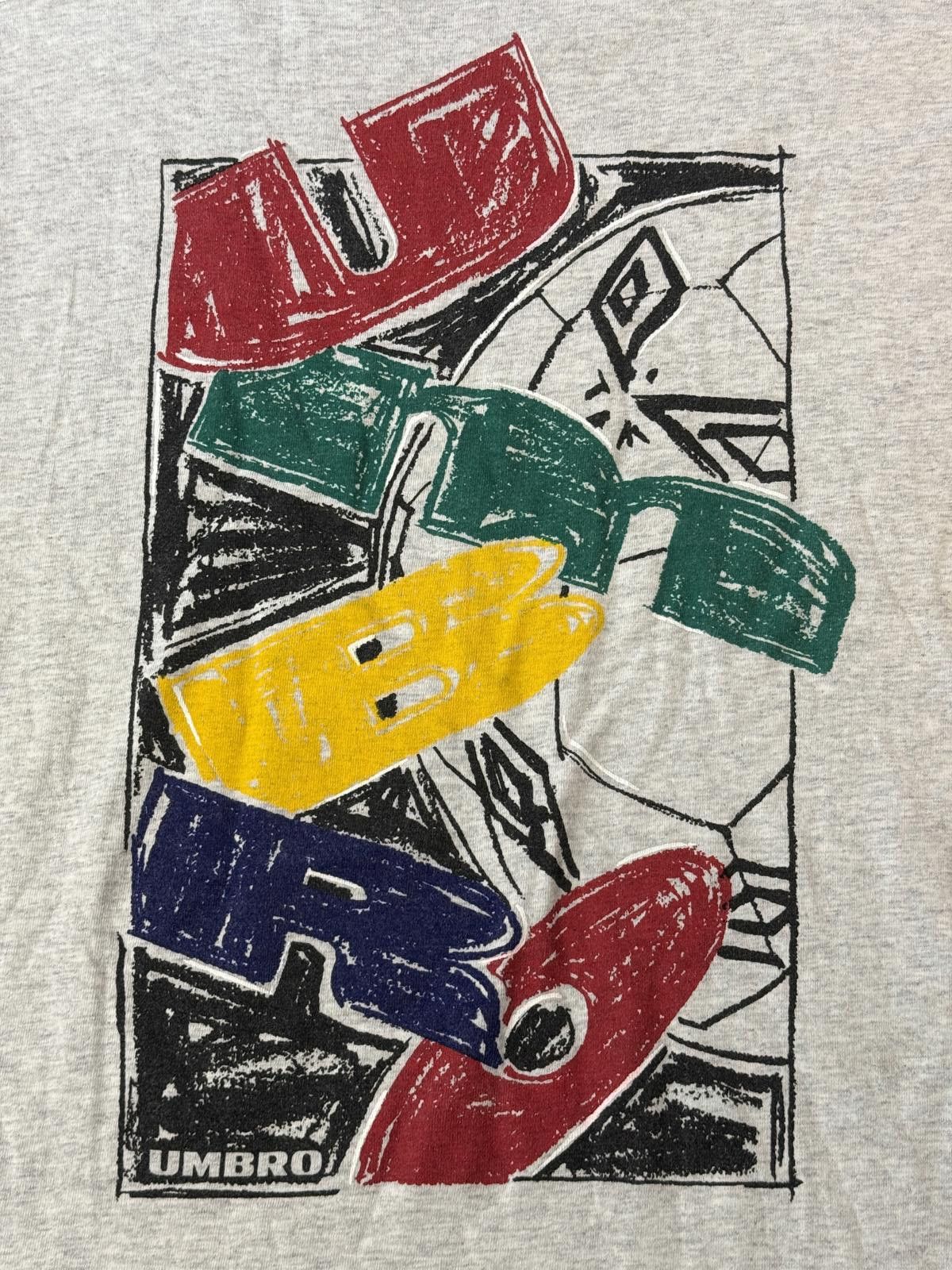 Umbro Umbro Soccer T-shirt Soccer Ball Crayon Art 90s Tee - M Size US M / EU 48-50 / 2 - 5 Thumbnail