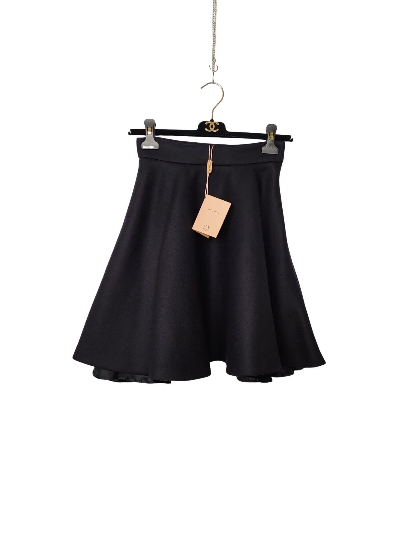Miu Miu Miu Miu Wool Mini Skirt Size 36 Size 25" / US 0 / IT 36 - 1 Thumbnail