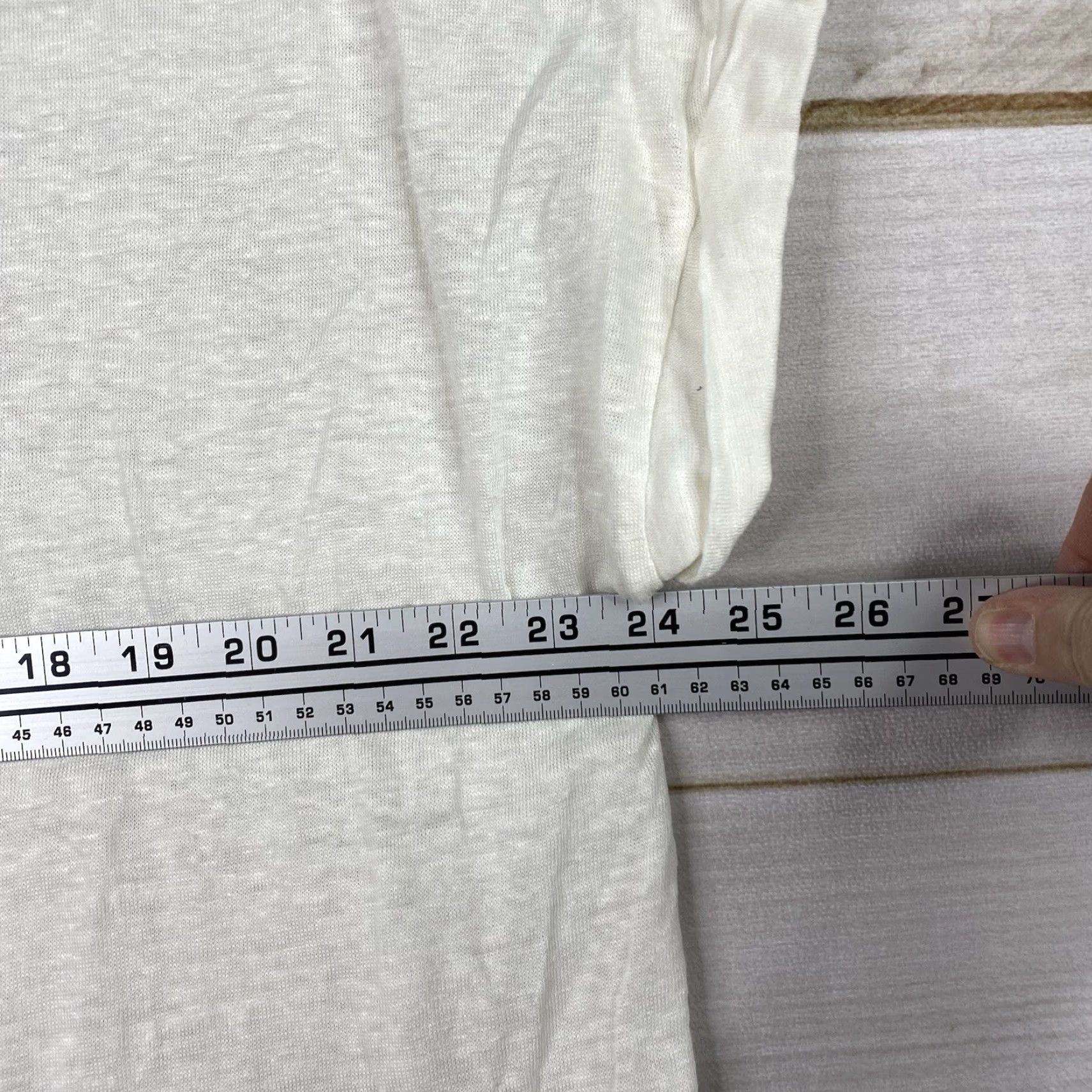 Soft Surroundings Soft Surroundings Top Womens 1X Cream Linen Scoop Neck Short Sleeve Pullover Casual Beach Bohemian All Seasons Mens Womens Girls Size XL / US 12-14 / IT 48-50 - 6 Thumbnail