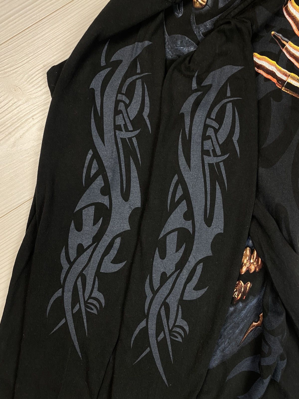 Vintage Vintage y2k Spiral longsleeve sculls Size US L / EU 52-54 / 3 - 11 Thumbnail