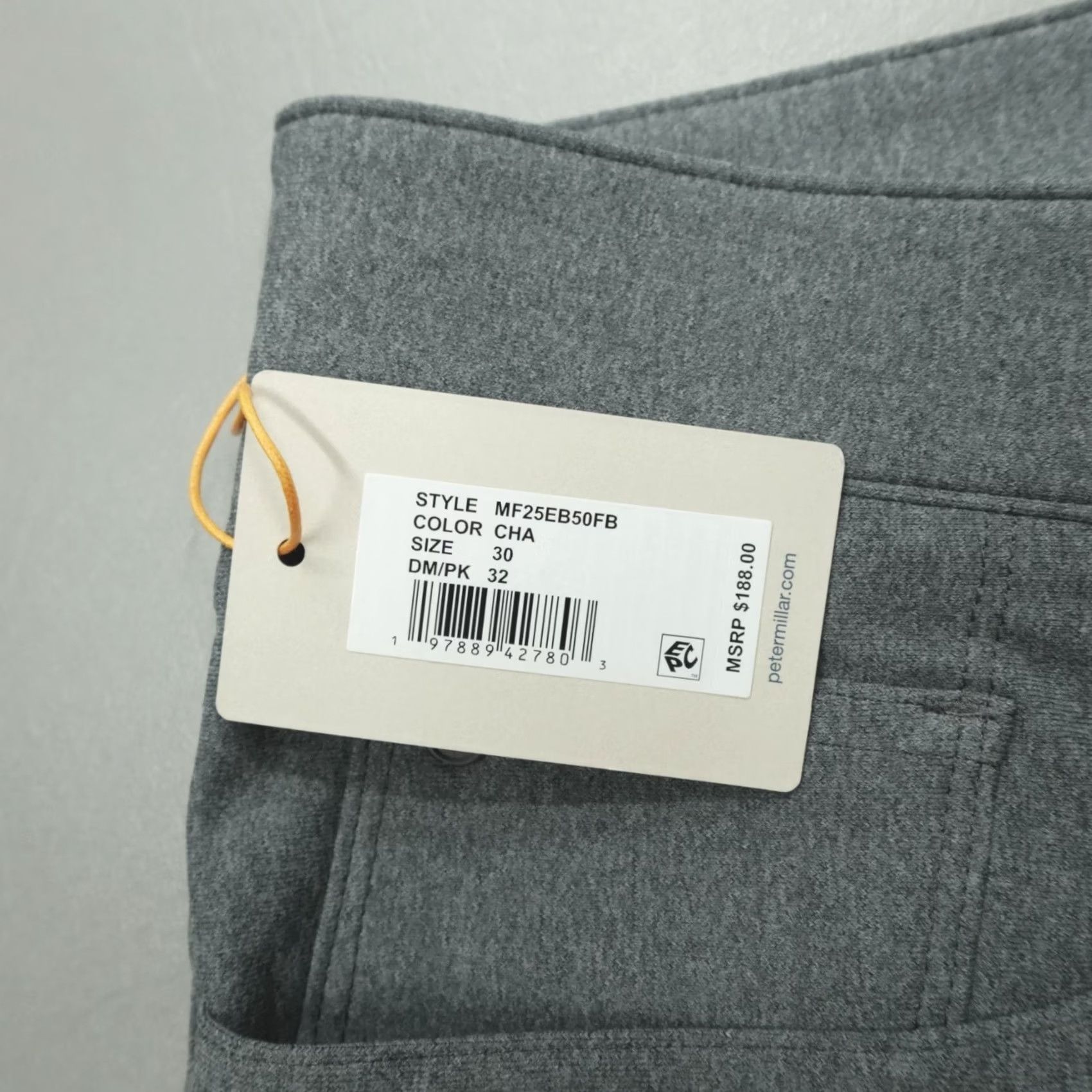 Peter Millar Peter Millar Brevard 5-Pocket Pants Classic Fit Men's 30x32 Grey 4-Way Stretch Size US 30 / EU 46 - 3 Thumbnail