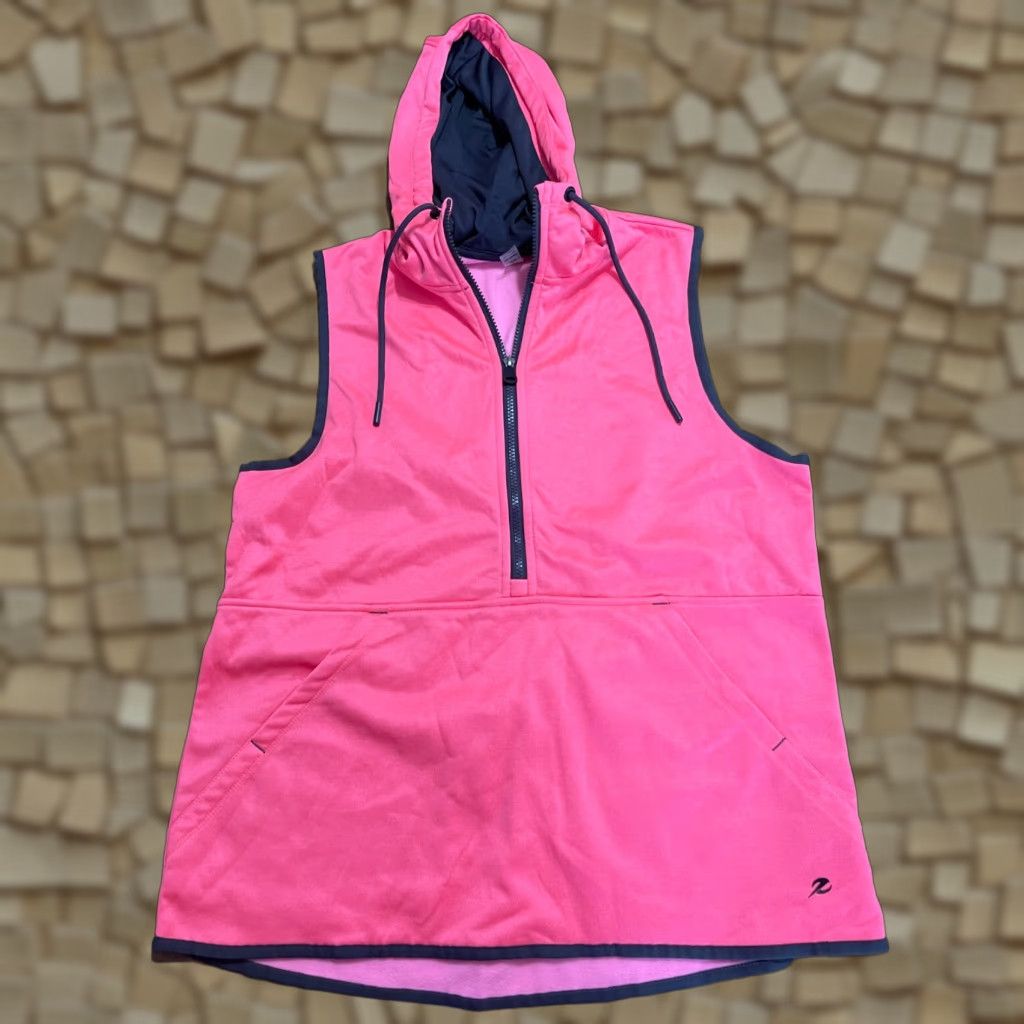 Vintage Energy Zone Jacket Women L Pink Gray Hoodie Half Zip Pullover Casual Travel Jacket Size L / US 10 / IT 46 - 1 Thumbnail