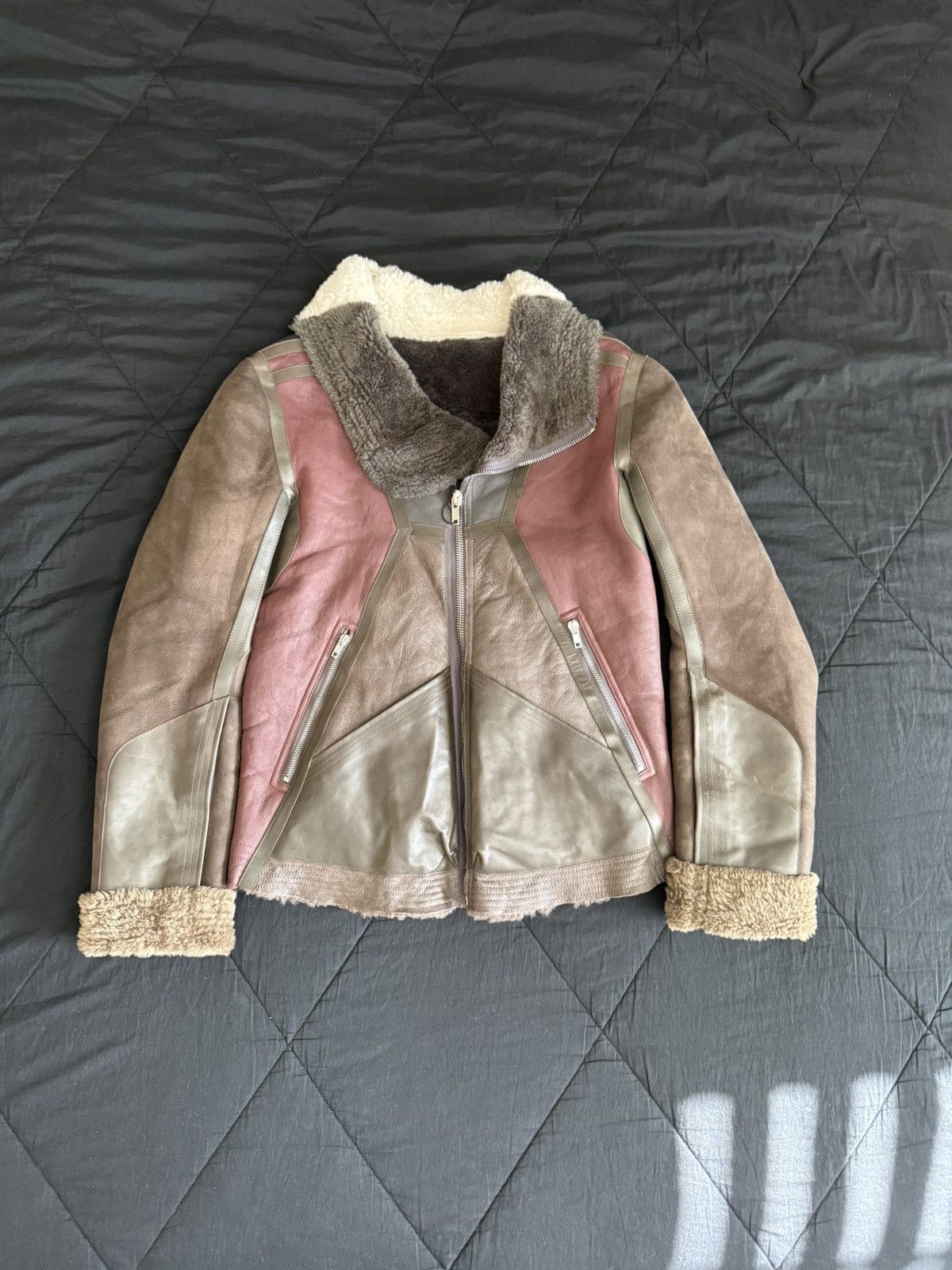 Rick Owens Rick Owens Mastodon FW16 Shearling Moto Jacket Size US M / EU 48-50 / 2 - 1 Thumbnail