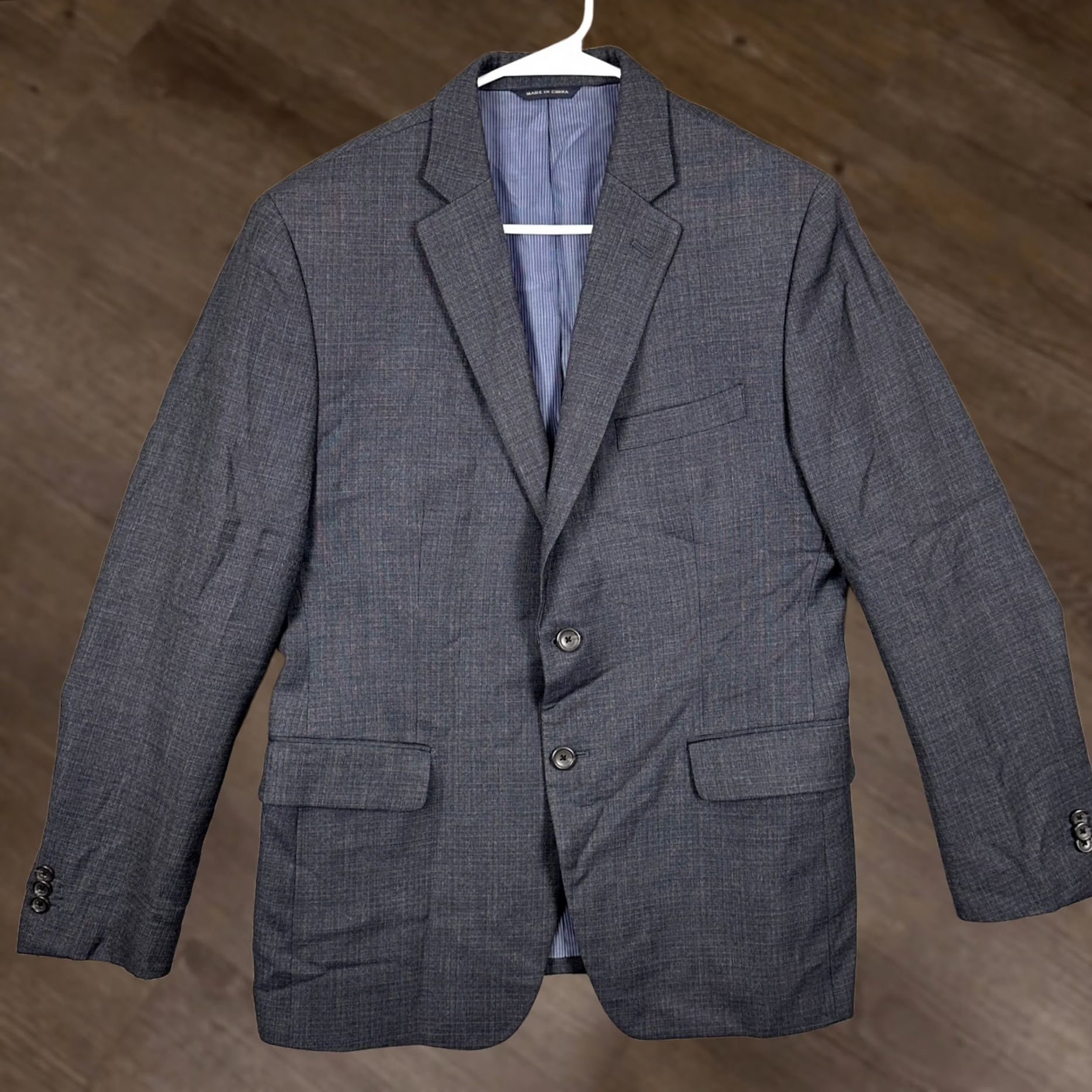 Banana Republic Banana Republic Wool Blend Blazer Sport Coat Mens 40S Blue Tailored Fit 2 Button Jacket Short Notch Lapel Formal Office Business Suit Ready Mens Size 40R - 1 Thumbnail