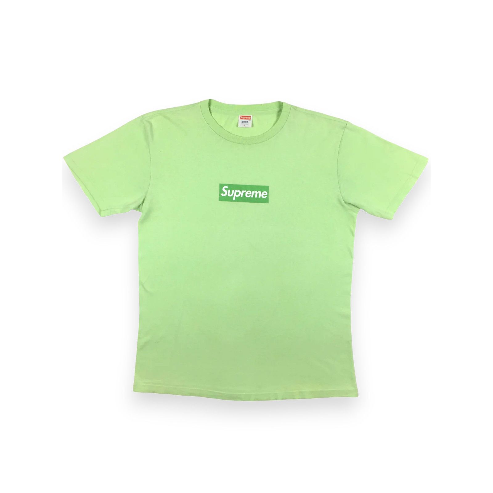 Supreme 2007 Supreme Lime Green Box Logo Tee Size US L / EU 52-54 / 3 - 2 Thumbnail
