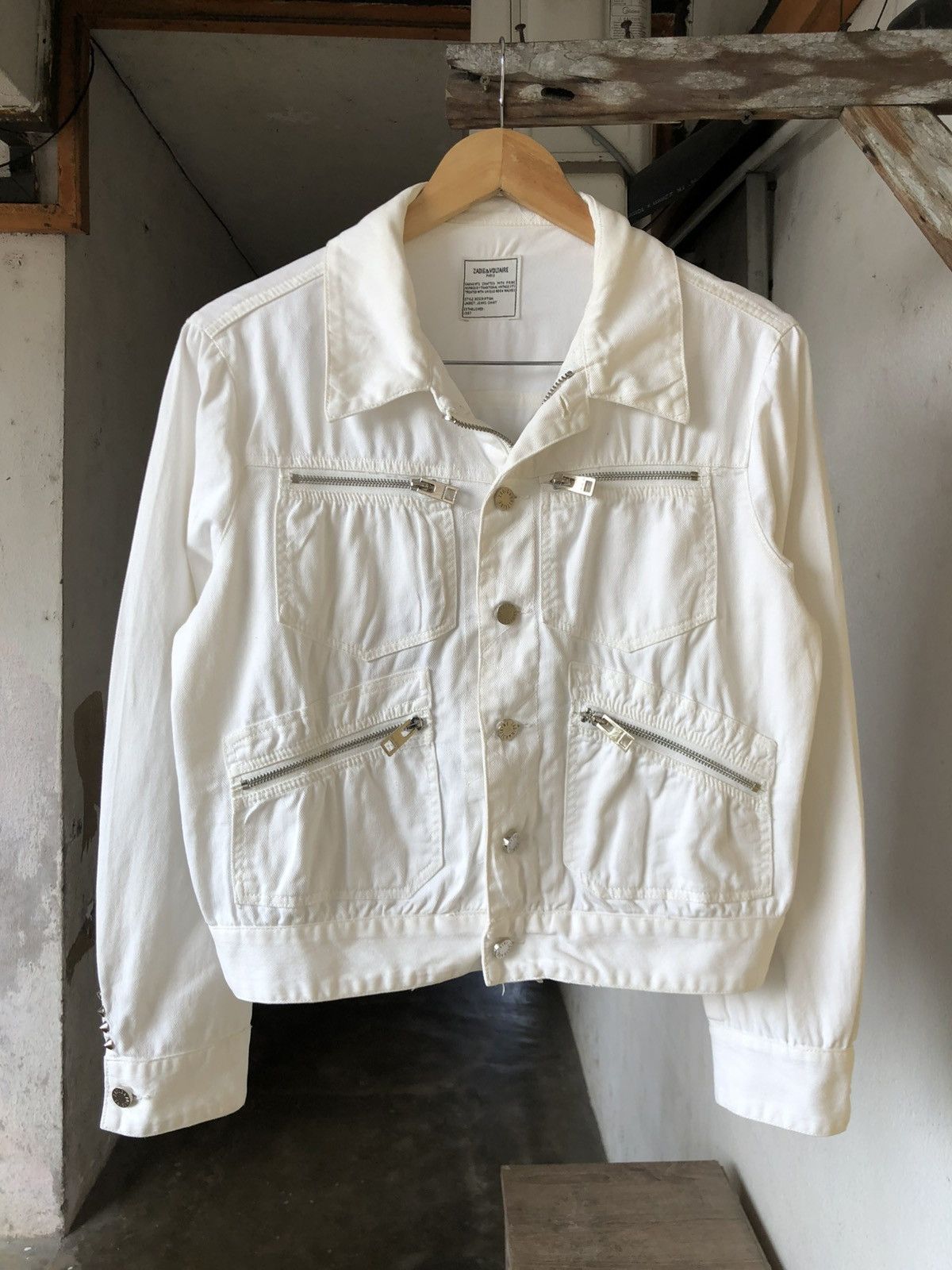 Zadig & Voltaire Rare🔥 Zadig & Voltaire Kioko Cat Denim Punk Jackets Size XS / US 0-2 / IT 36-38 - 2 Thumbnail