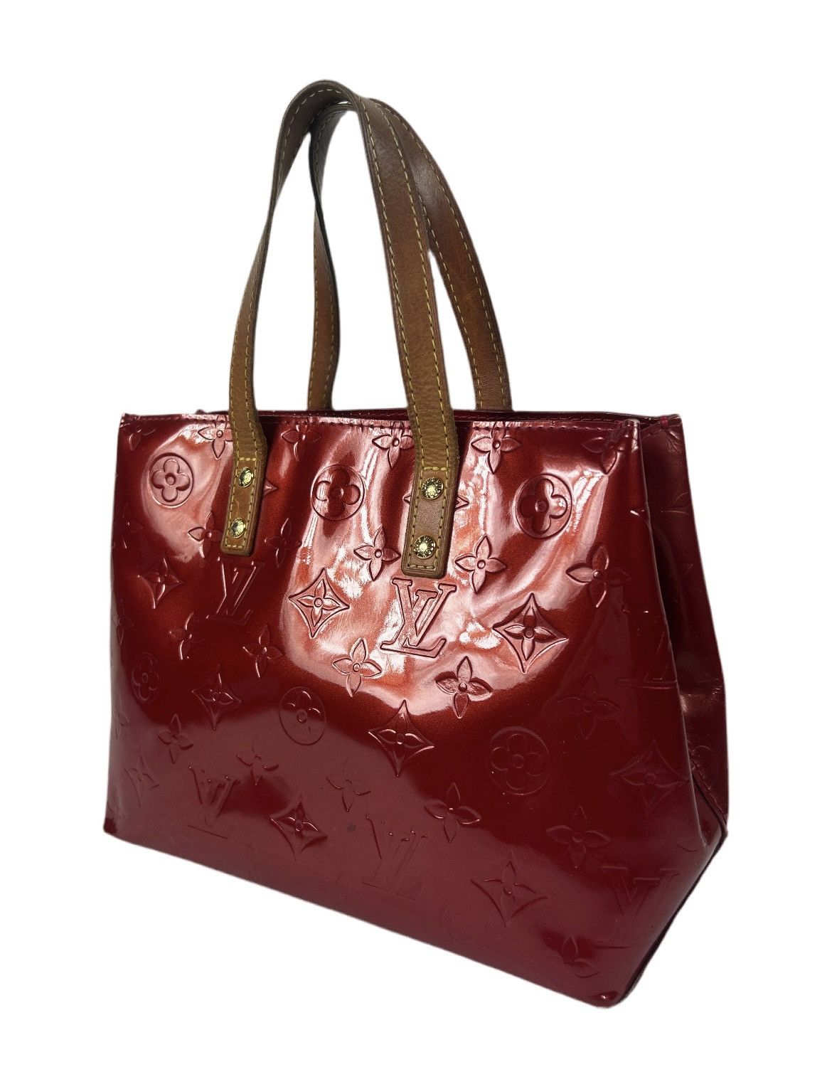 Louis Vuitton Vernis Pm Reade Tote Bag in Red, Women's