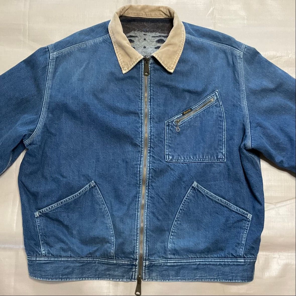 Kapital Kapital Denim Bone Lining Reversible Work Jacket Size US L / EU 52-54 / 3 - 5 Thumbnail