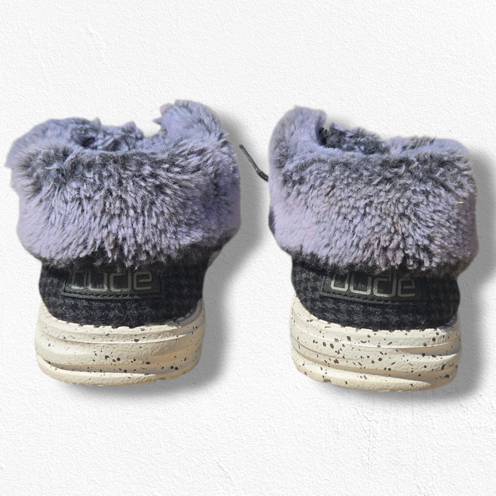 Other Hey Dude Britt Dark Gray Faux Fur Chukka Moccasins Size 7 Size US 7 / IT 37 - 4 Thumbnail