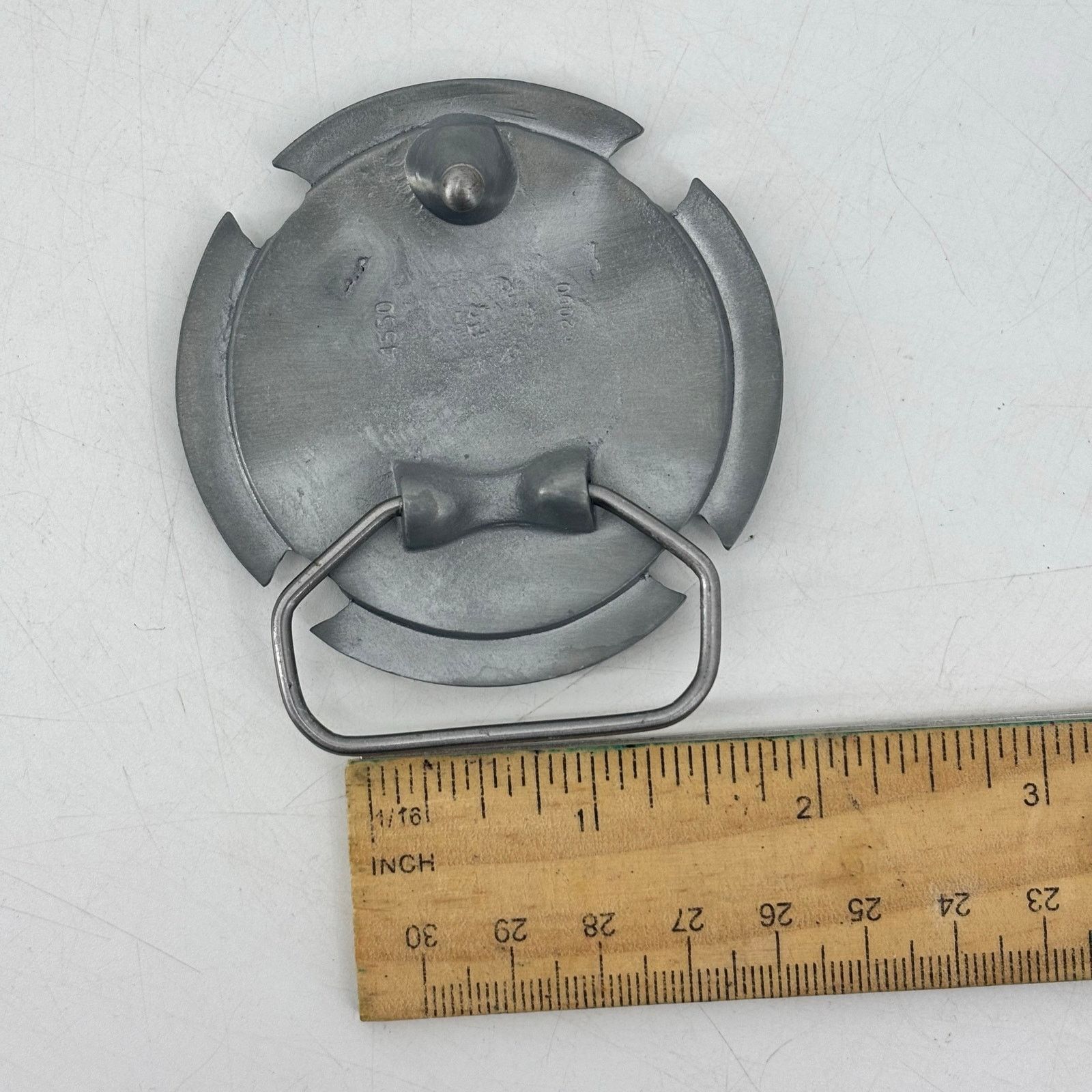 Vintage Celtic Knot Belt Buckle Pewter Gray Circle Cross Eternal Size ONE SIZE - 5 Thumbnail