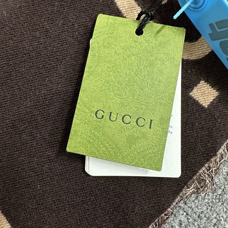 Gucci Gucci Coffee color caramel color double-sided large logo sc Size ONE SIZE - 6 Thumbnail