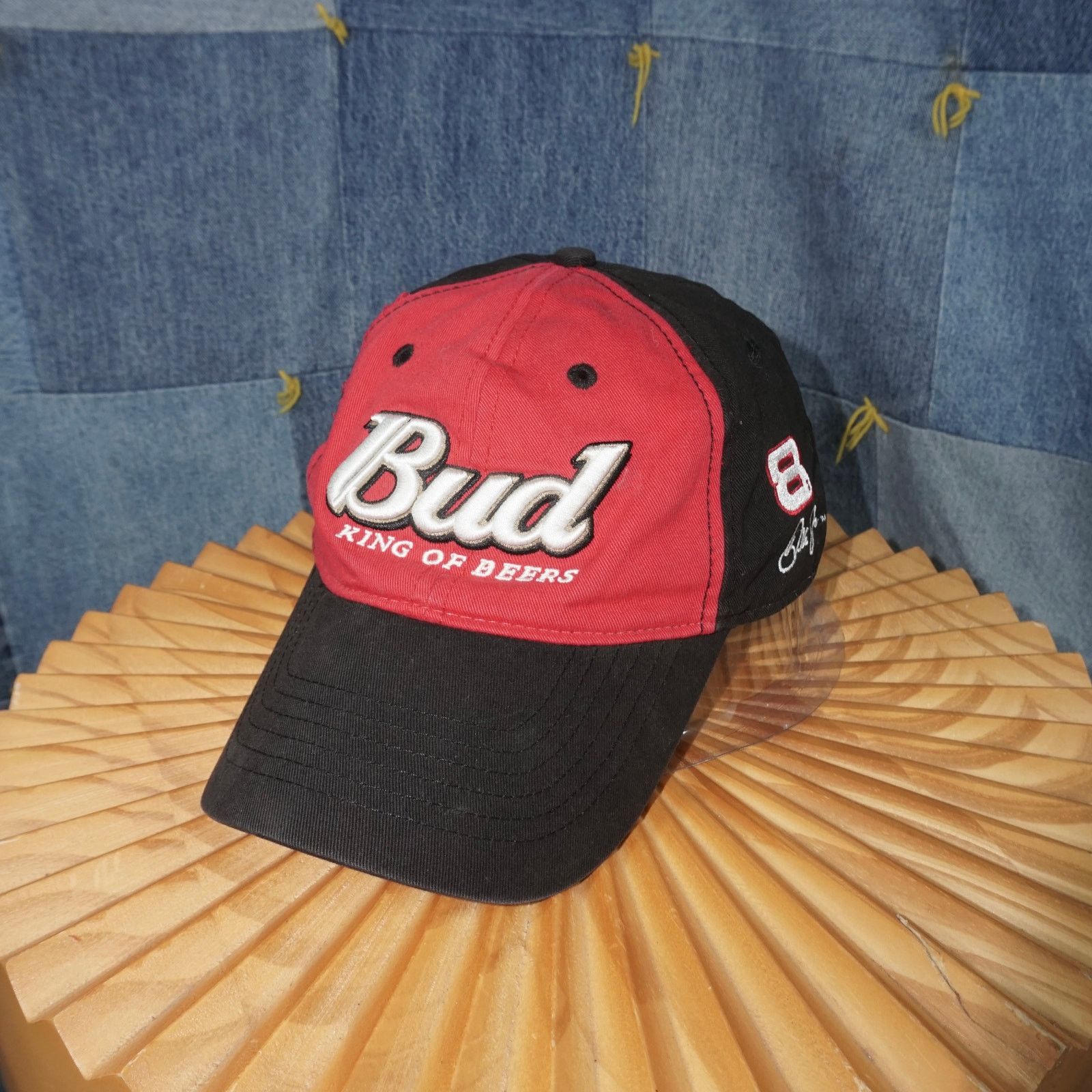 NASCAR OSFA -Vintage Y2K Budweiser Dale Earnhardt jr nascar 00s hat Size ONE SIZE - 2 Thumbnail