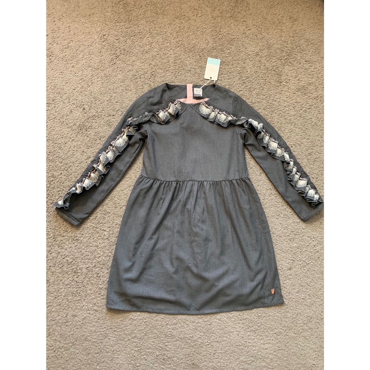 Other CARREMENT BEAU GIRL GREY RIFFLE DRESS Size XS / US 0-2 / IT 36-38 - 1 Thumbnail