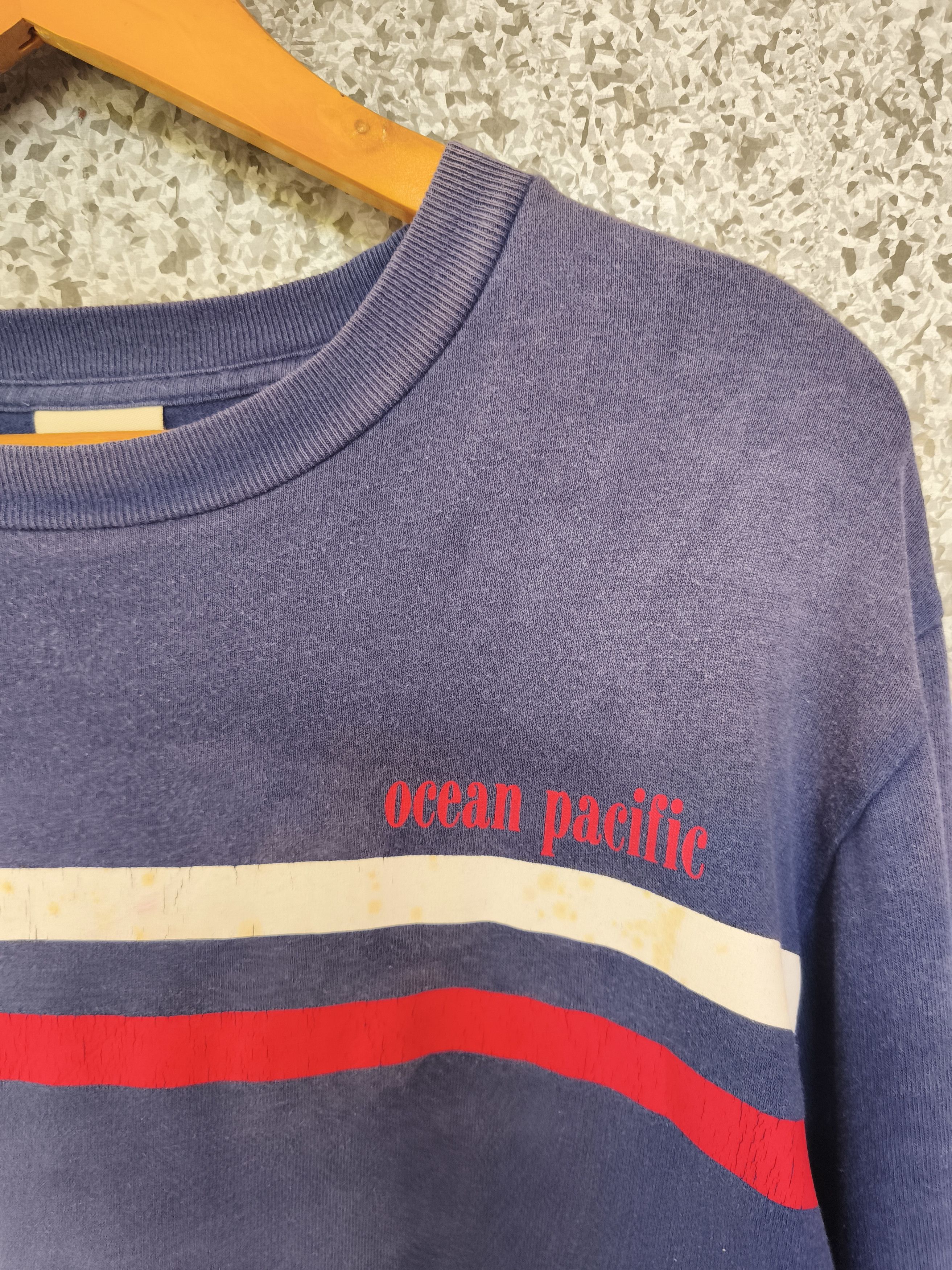 Ocean Pacific Trashed Faded Vintage Ocean Pacific t shirt ls surfing Size US L / EU 52-54 / 3 - 3 Thumbnail