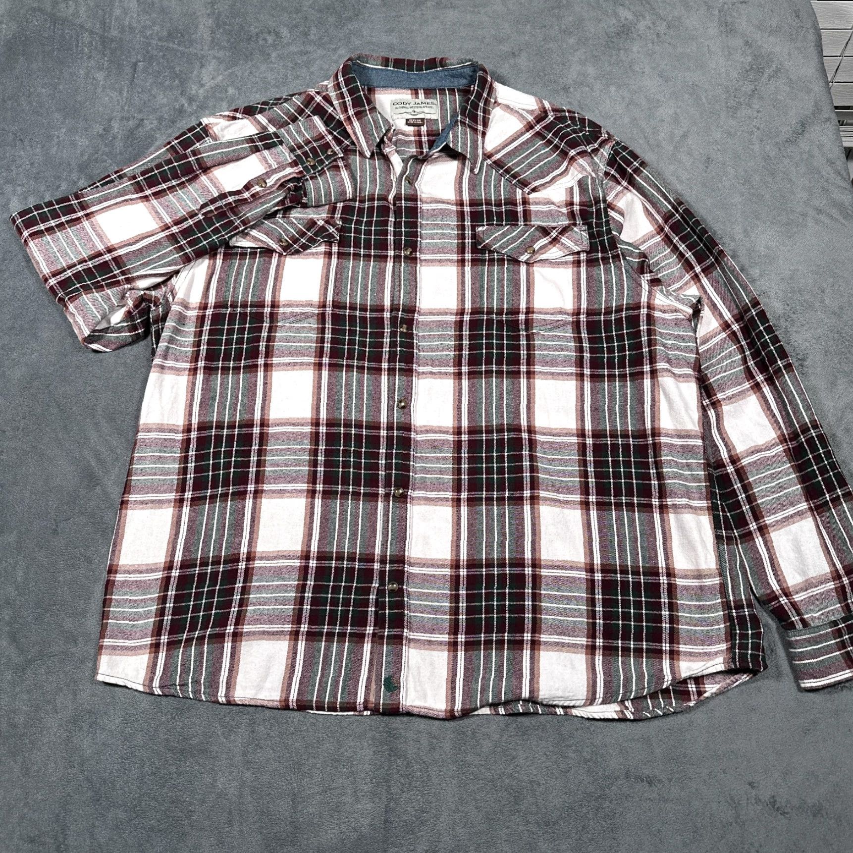 Cody James VINTAGE Cody James Western Shirt Men 3XL Plaid Cotton Flannel Cowboy Rodeo Western Ranchwear Long Sleeve Button-Up Size US XXL / EU 58 / 5 - 2 Thumbnail