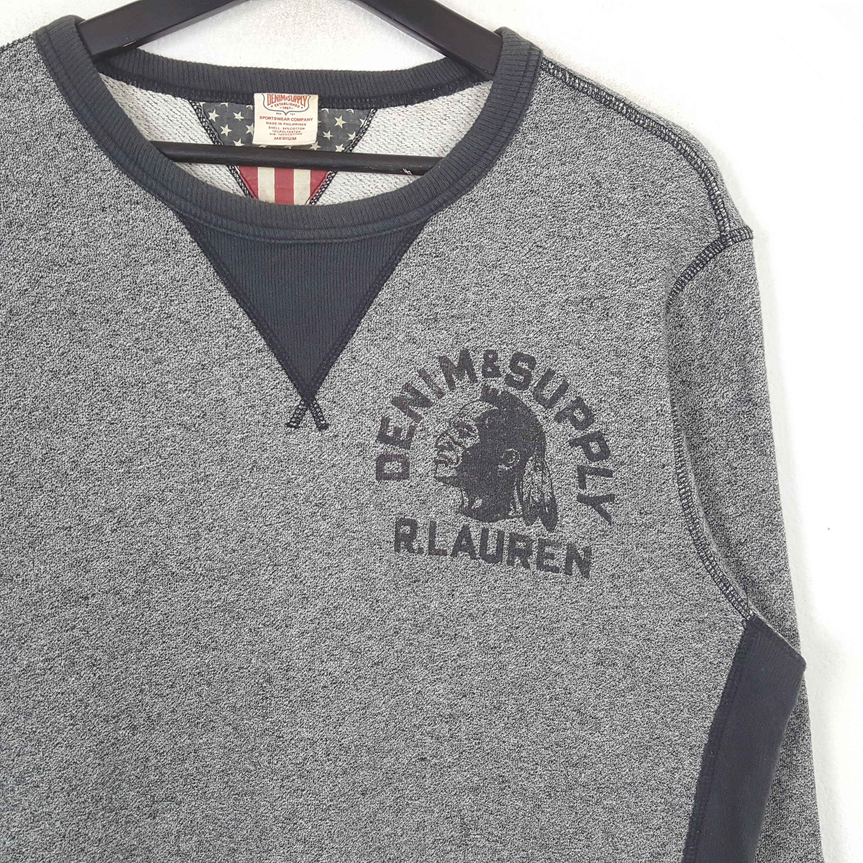 Ralph Lauren × Vintage Ralph Lauren Denim Supply Sweatshirt C283N11 Size US M / EU 48-50 / 2 - 2 Thumbnail