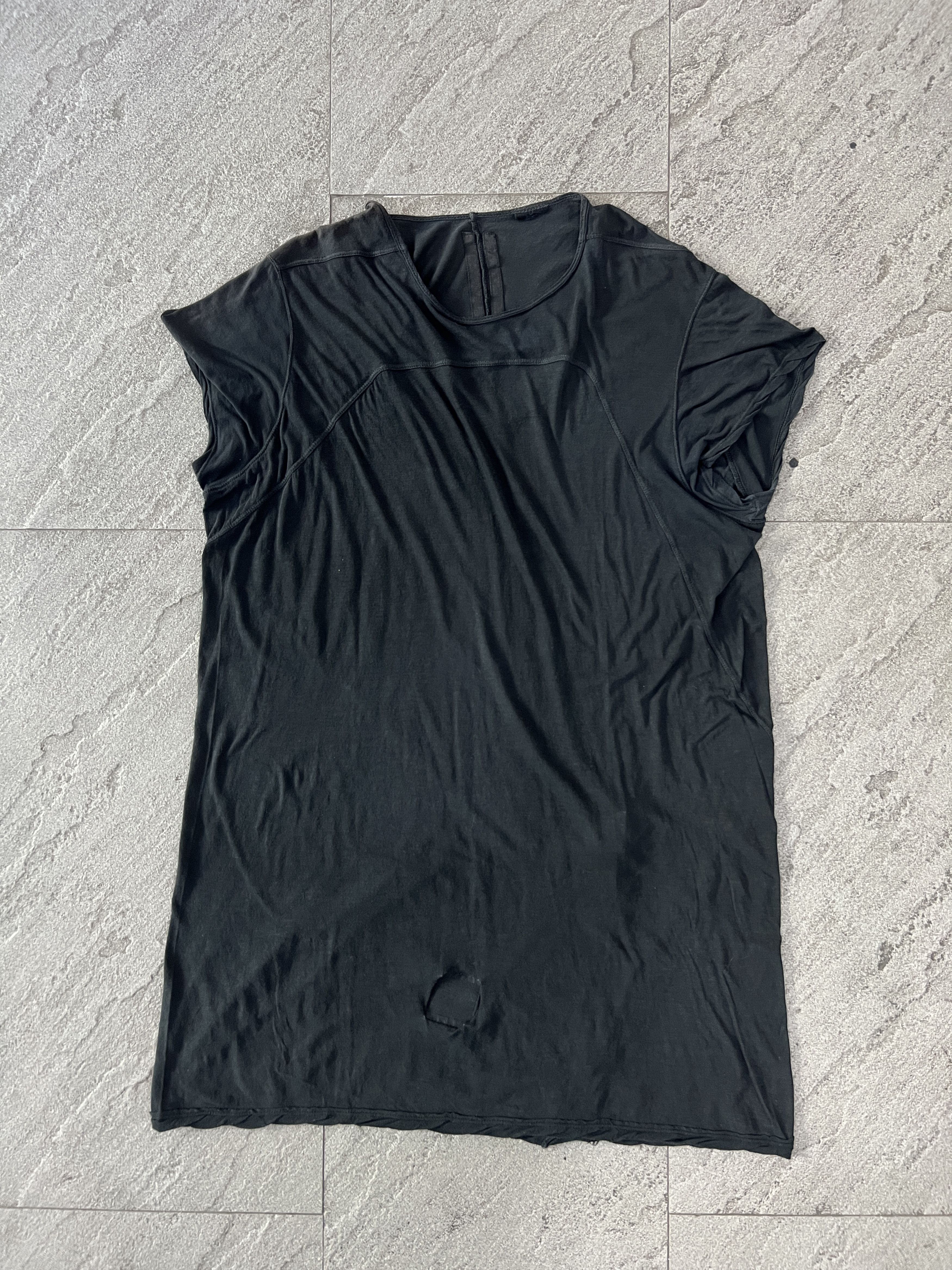 Rick Owens Drkshdw Rick Owens DRKSHDW Level Long Tee Black SS20 Size US M / EU 48-50 / 2 - 1 Thumbnail