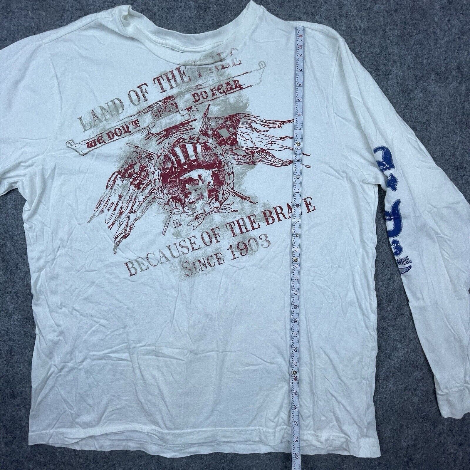 Harley Davidson HarleyDavidson Shirt 2XL Skull Flag Free Brave Don't Do Fear Size US XXL / EU 58 / 5 - 5 Thumbnail