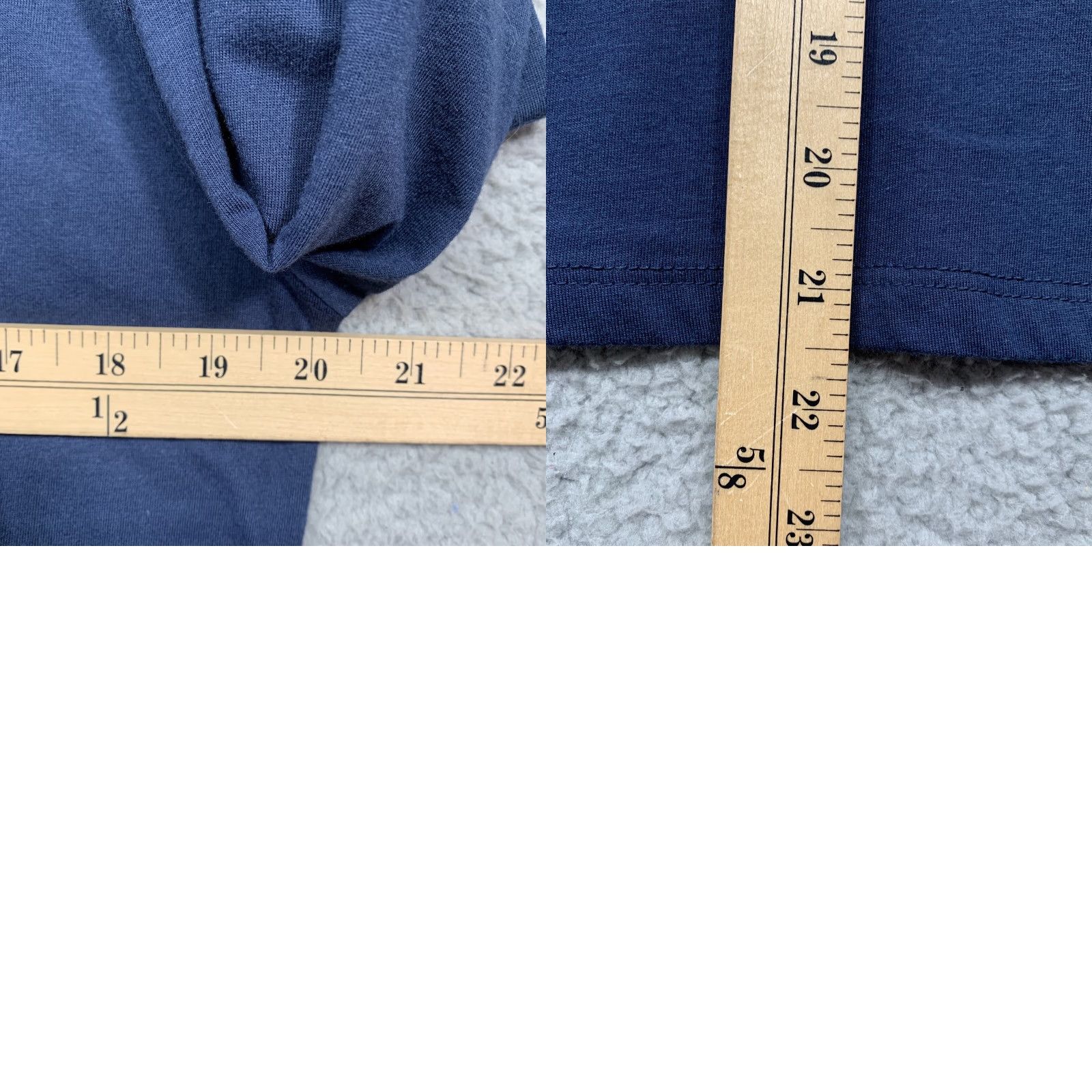 X-LARGE Zoe + Liv T-Shirt XL Long Sleeve Navy Blue White Hugs & Knishes NWT Size XL / US 12-14 / IT 48-50 - 8 Thumbnail
