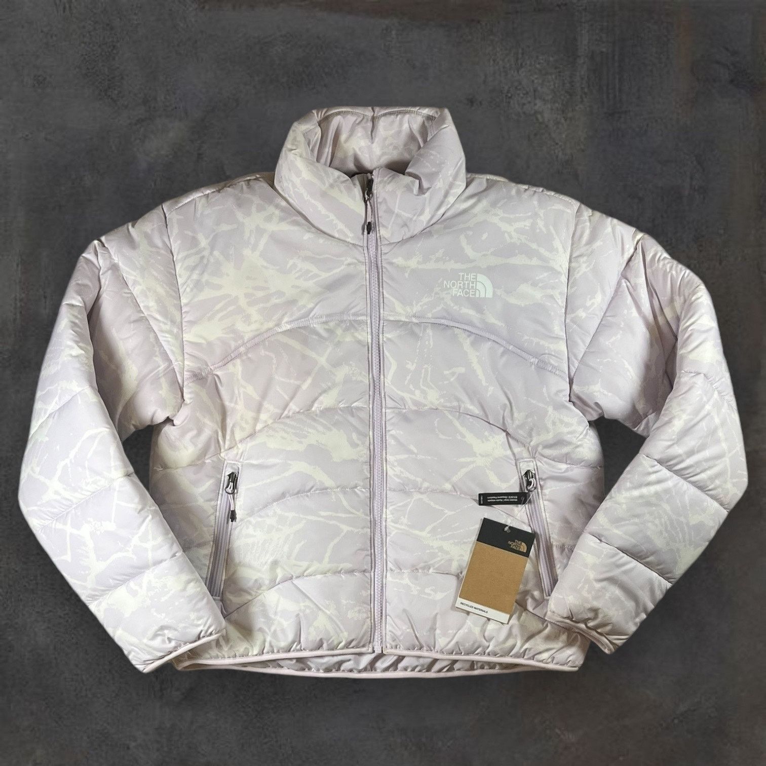 The North Face The North Face Womens M Puffer Lavender Splatter Relaxed Fit Size M / US 6-8 / IT 42-44 - 1 Thumbnail