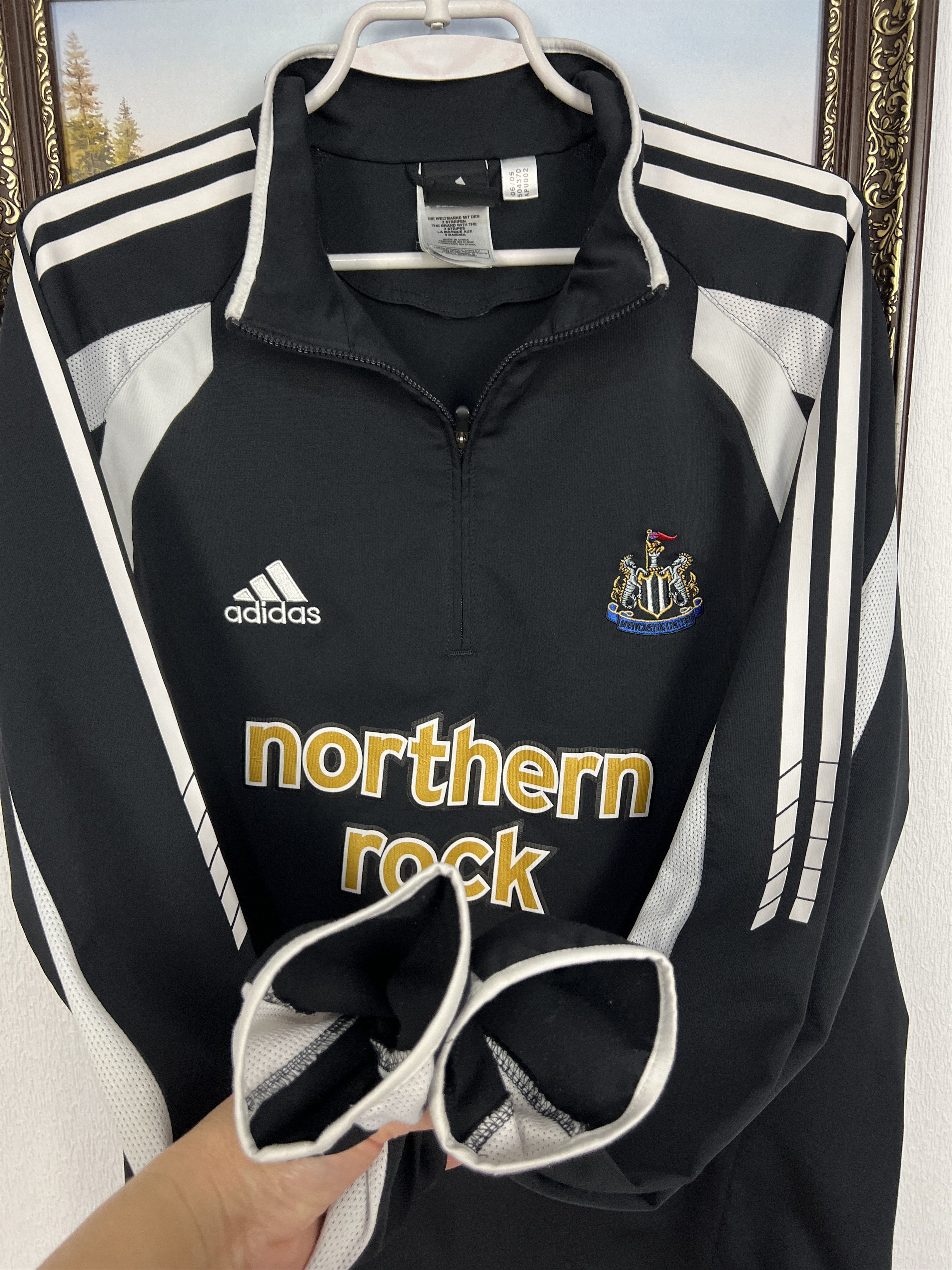 Vintage Adidas Newcastle United Football Train Sweatshirt
