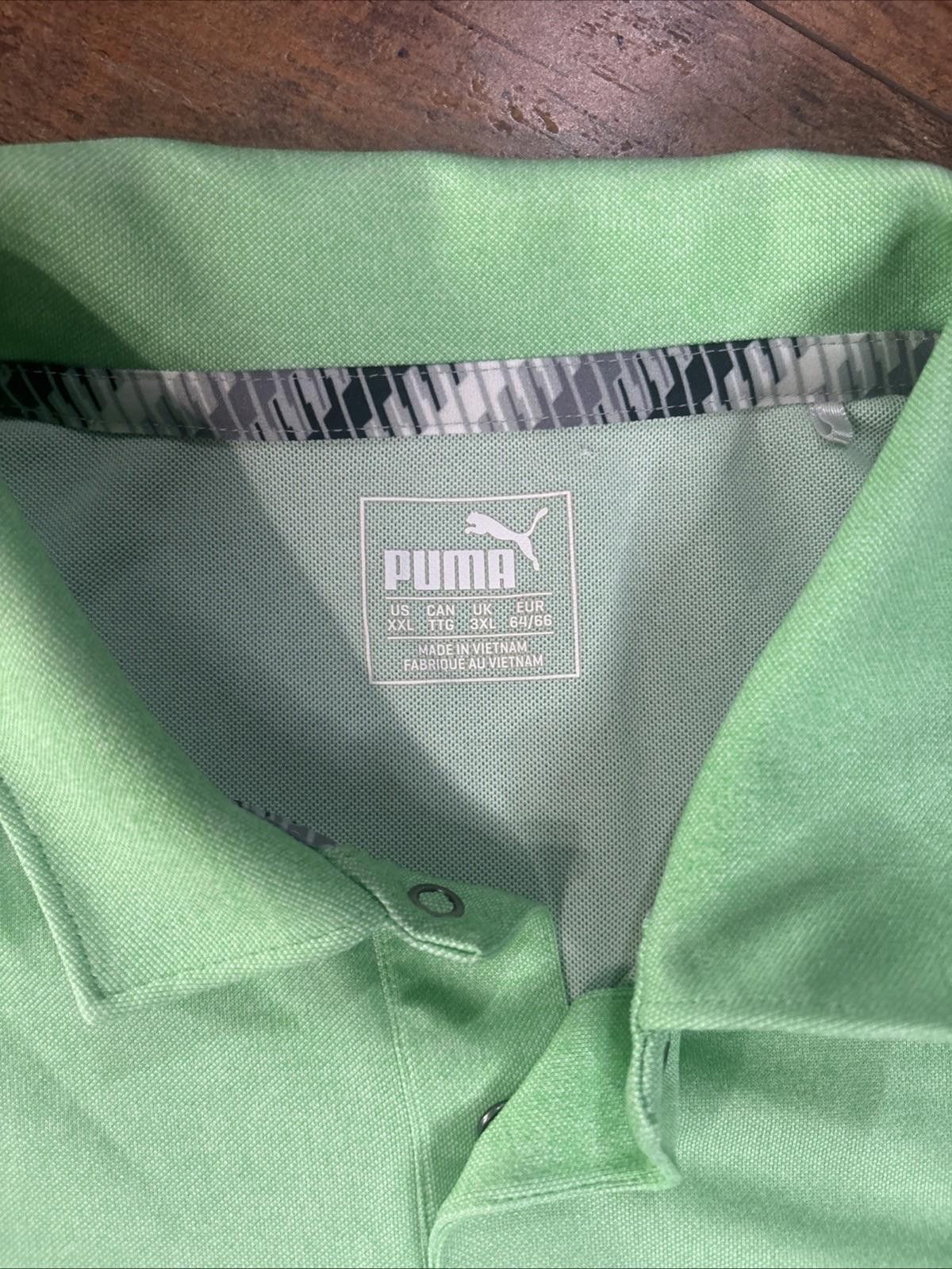 Puma Puma First Mile Golf Flash Polo Men’s 2XL Green Heather Size ONE SIZE - 6 Thumbnail