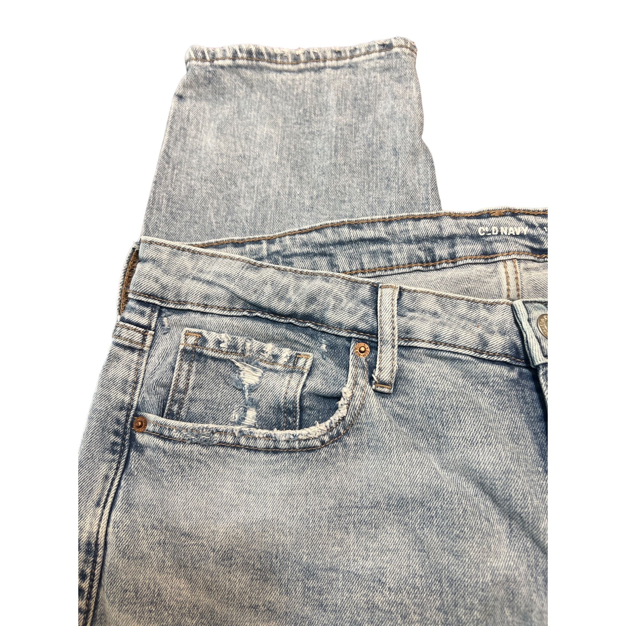Old Navy Old Navy O.G. Straight High-Rise Blue Denim Jeans Secret Sli Size 38" / US 16 / IT 52 - 2 Thumbnail