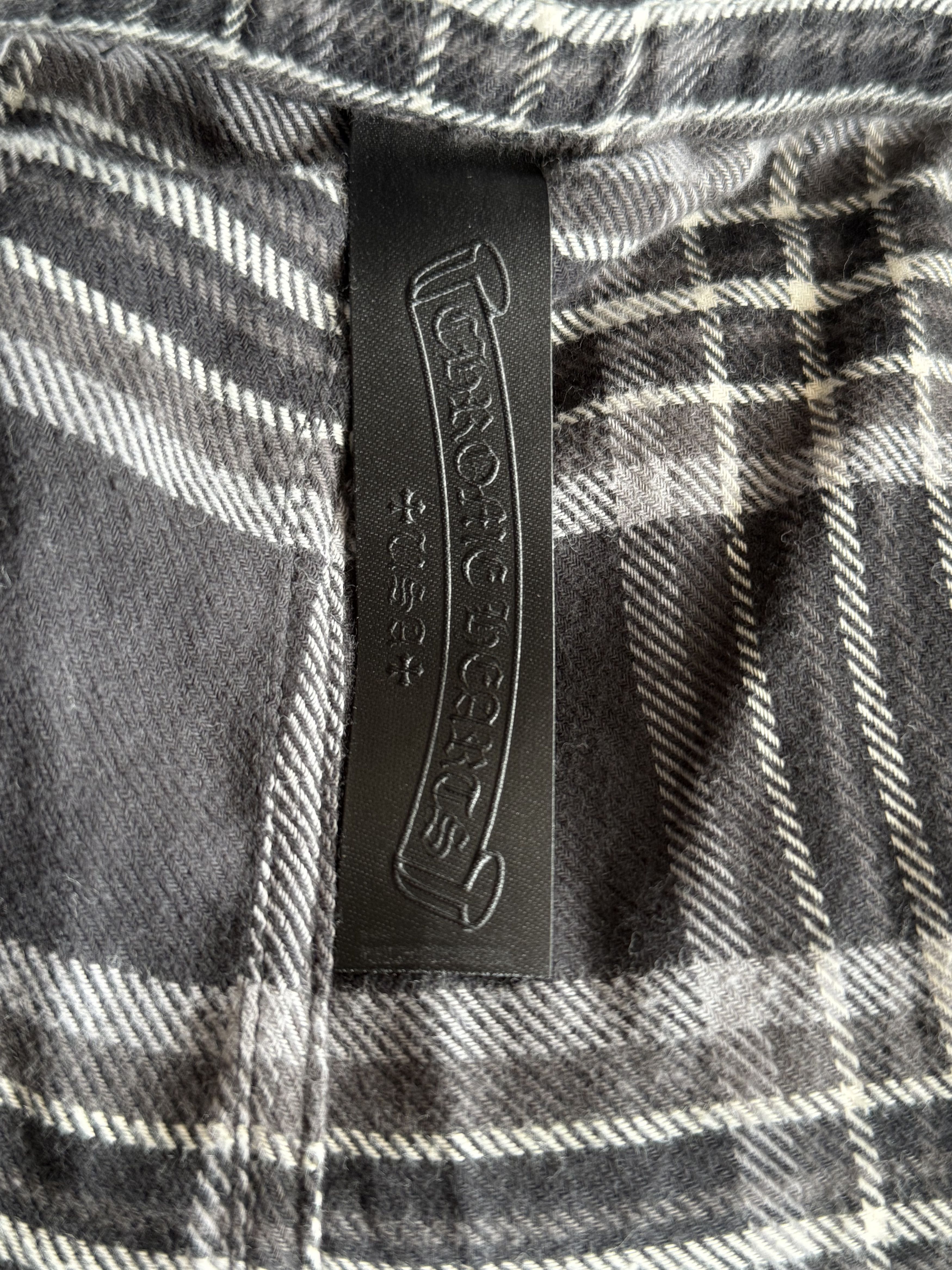 Chrome Hearts Black & White Cross Patch After School Flannel Shorts Size US 34 / EU 50 - 3 Thumbnail