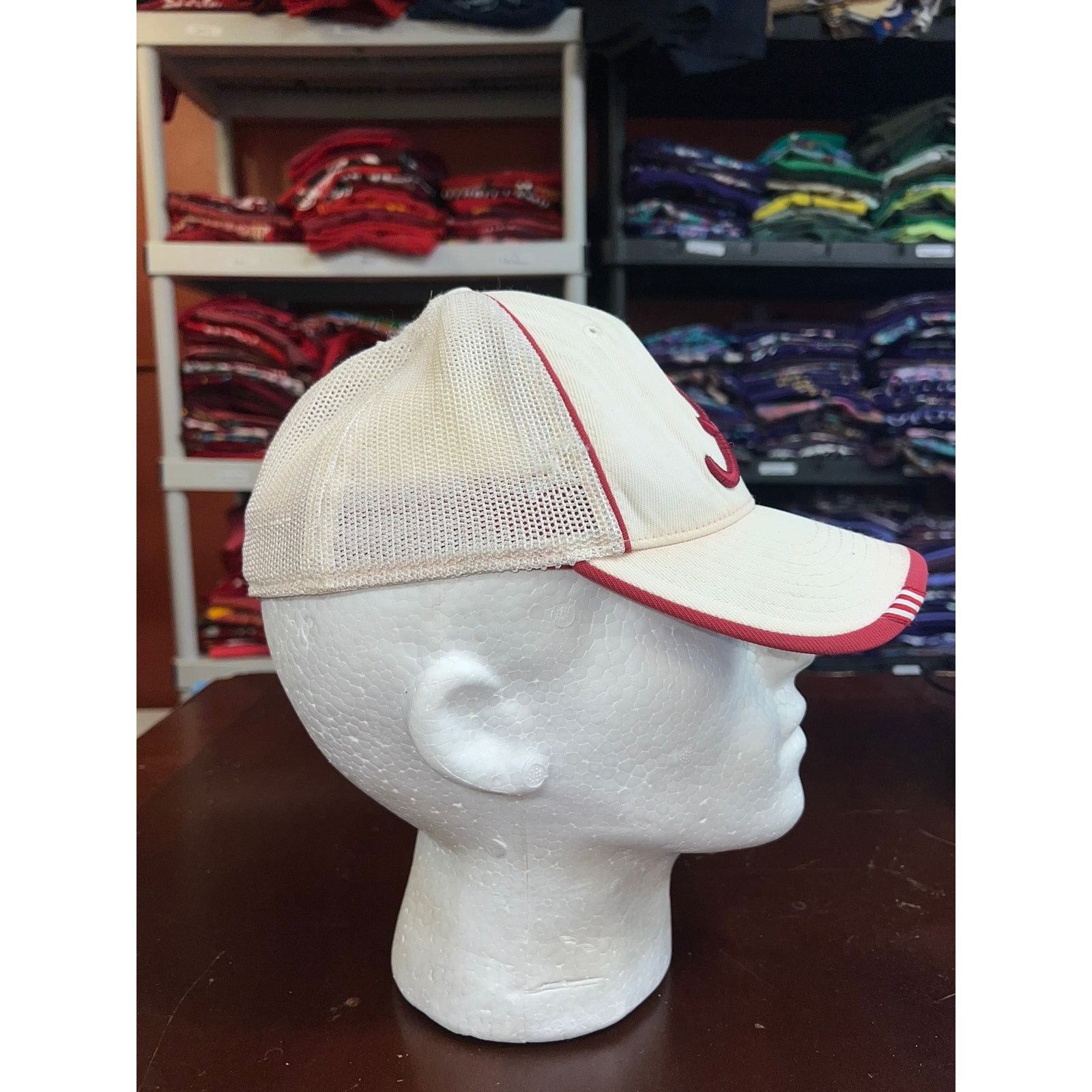 Adidas Alabama Crimson Tide Hat Adidas White Red Cap Headwear Worn Size ONE SIZE - 7 Thumbnail
