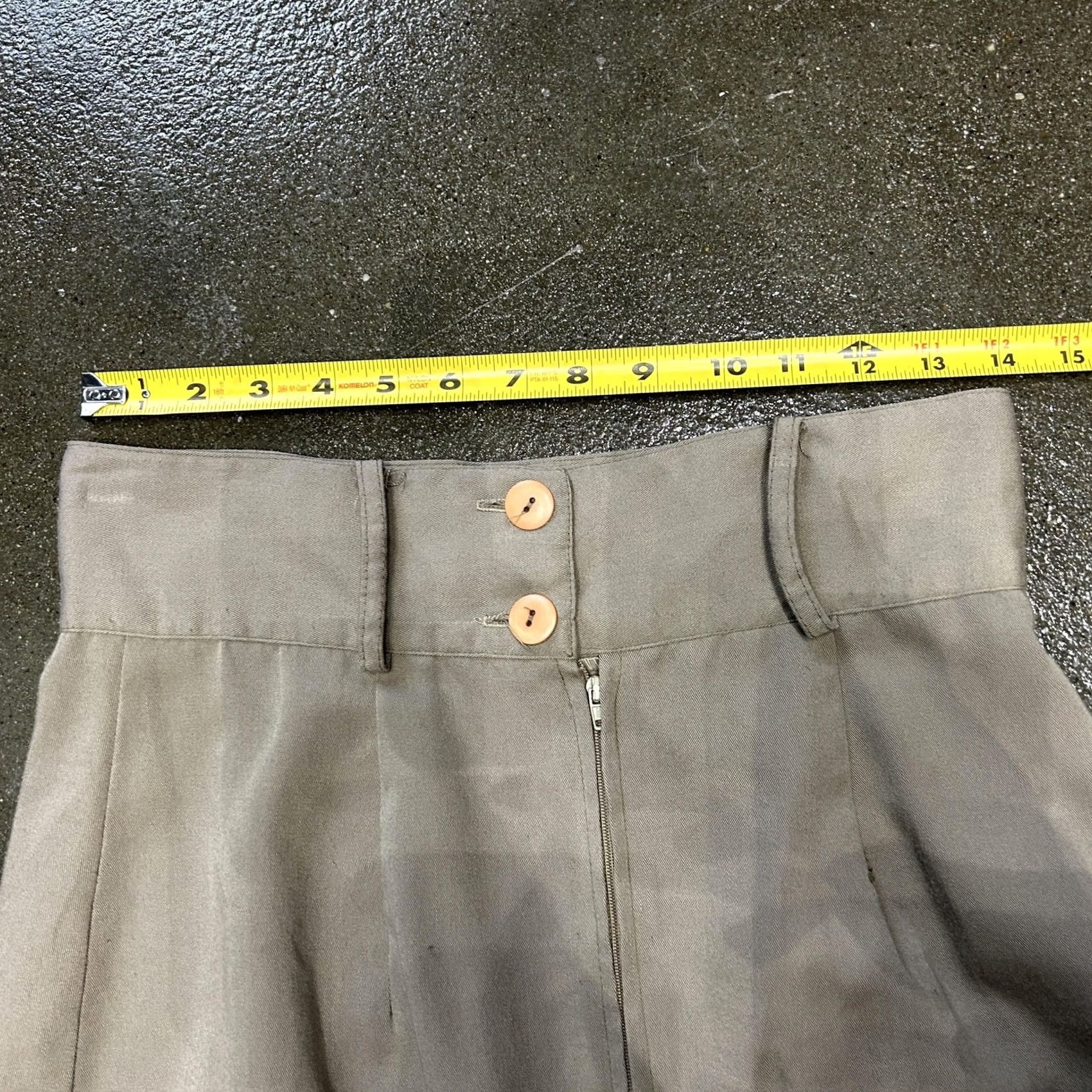 Vintage Beige High Waist Pencil Skirt Womens M Knee Length Office Workwear Career Size 32" / US 10 / IT 46 - 3 Thumbnail