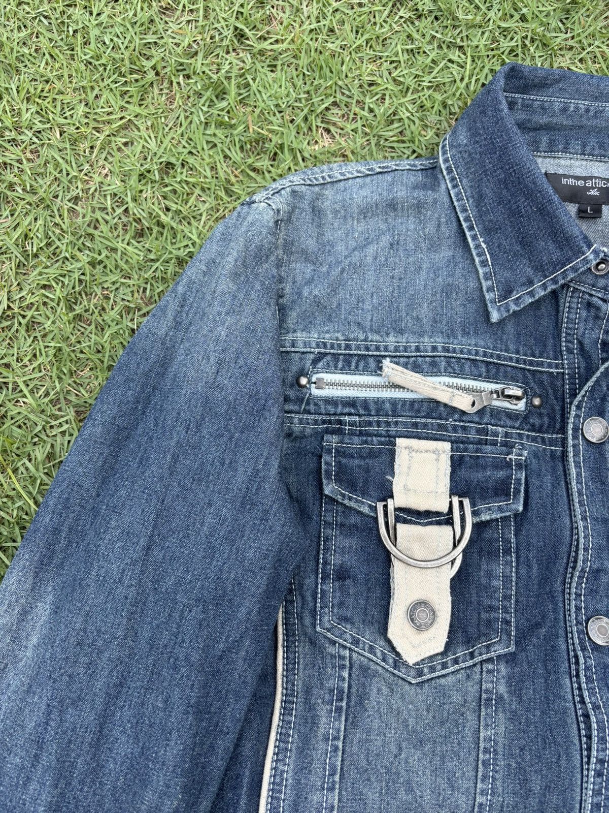 If Six Was Nine 🔥IN THE ATTIC DISTRESSED DENIM JACKET Size US M / EU 48-50 / 2 - 11 Thumbnail