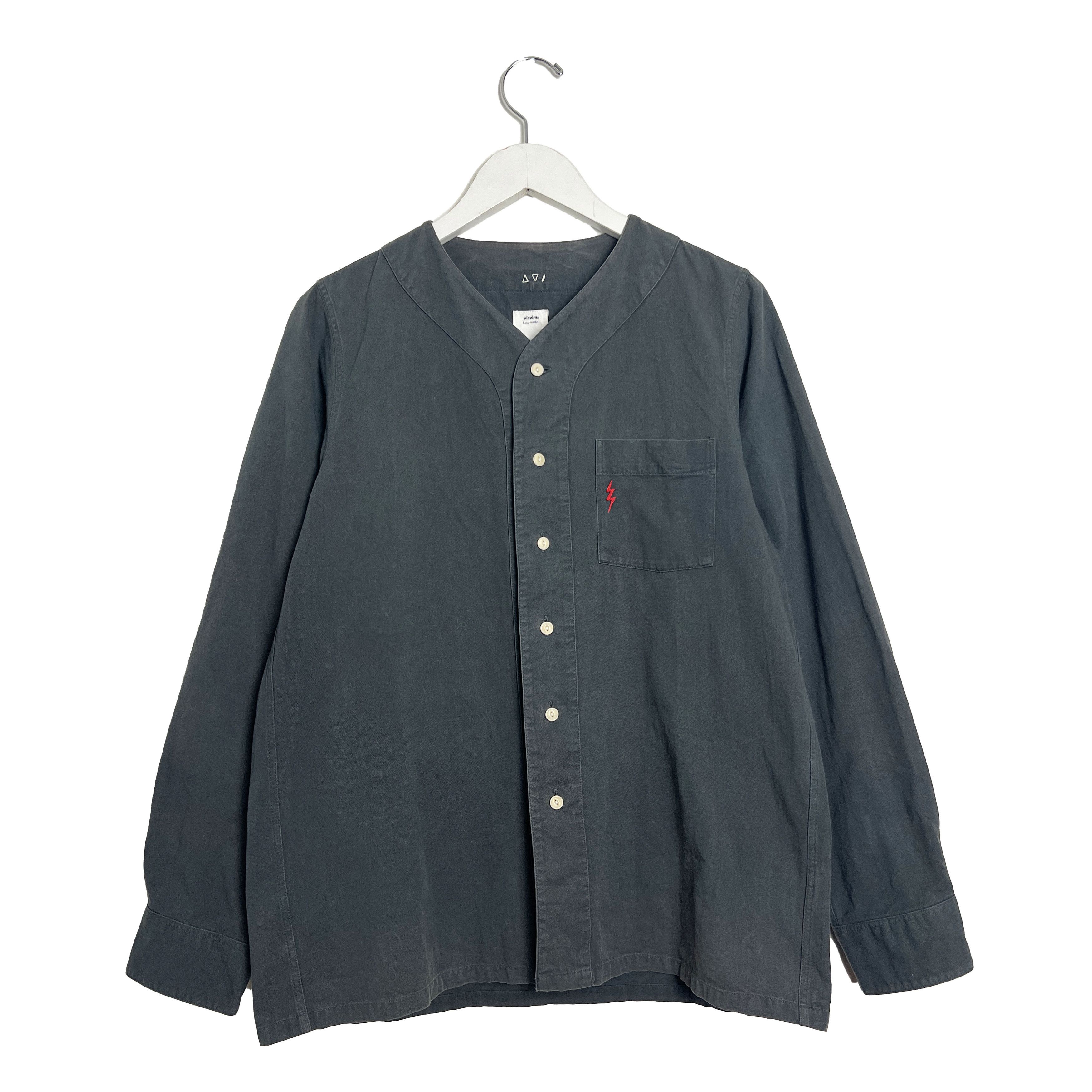 image of Visvim Free Edge Shirt in Charcoal, Men's (Size Small)