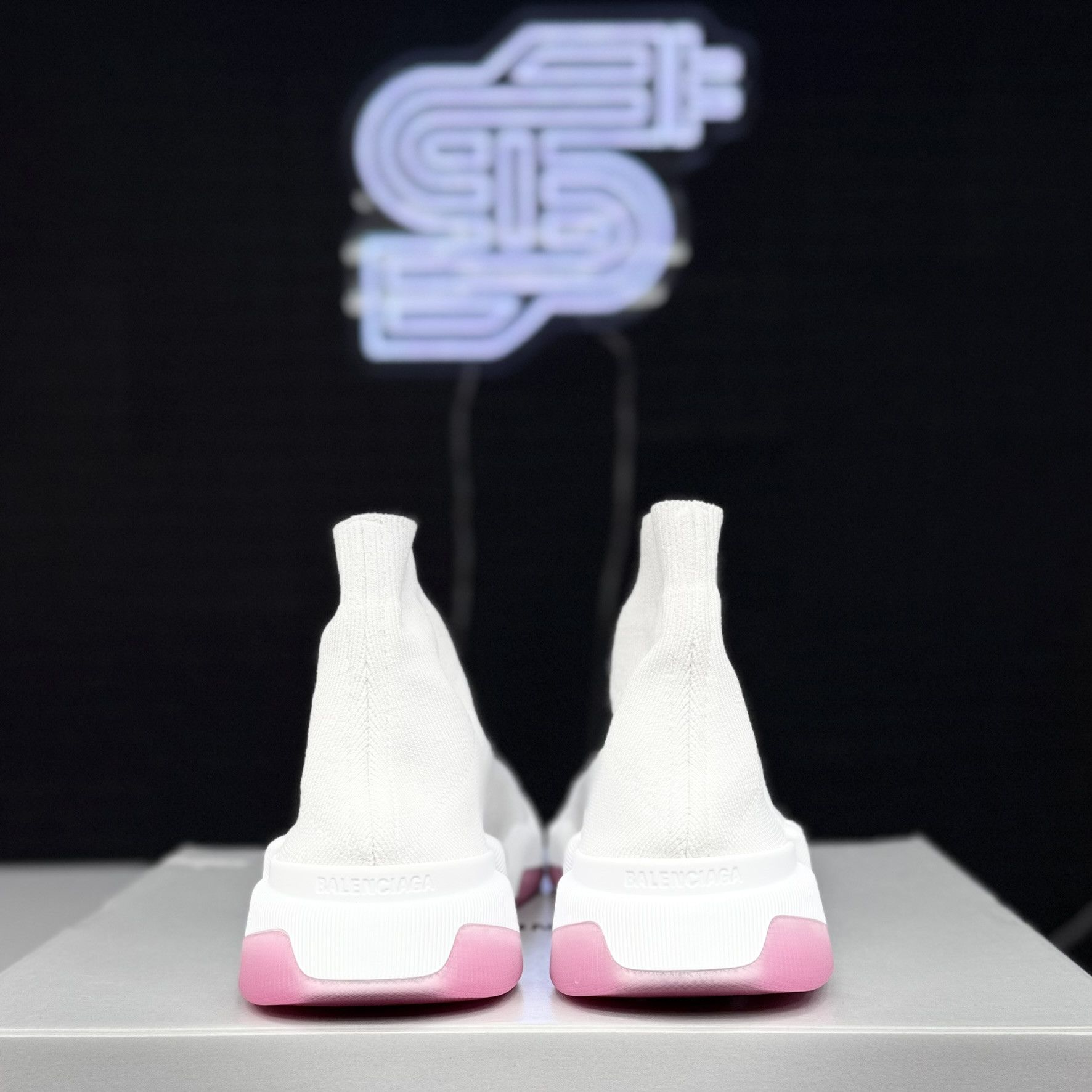 Balenciaga Balenciaga Speed 2.0 Trainer White/Pink Size US 8.5 / EU 41-42 - 6 Thumbnail