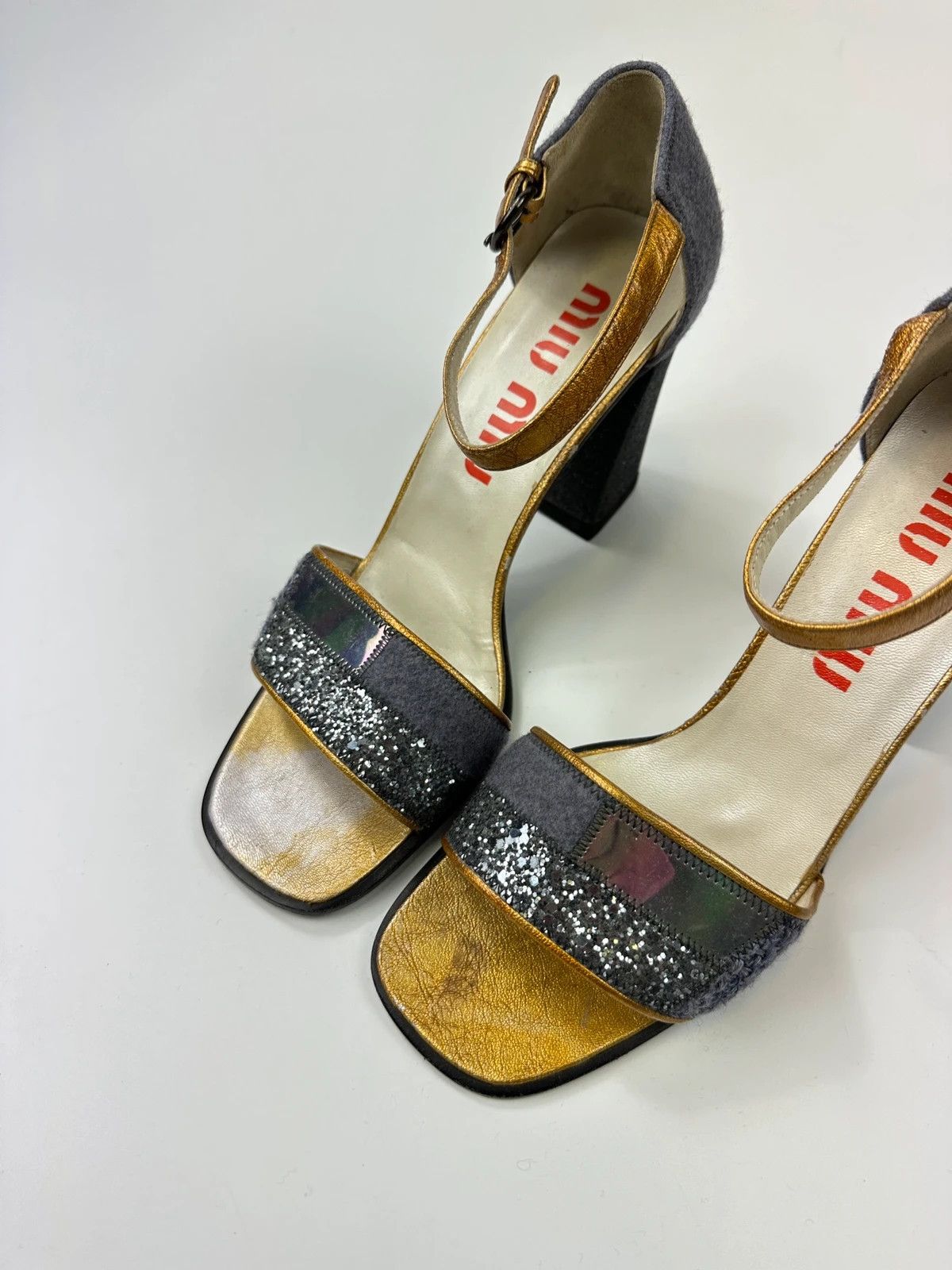 Miu Miu Miu Miu FW1998 PVC Coated Glitter Heels Pumps Shoes Size US 9 / IT 39 - 7 Thumbnail