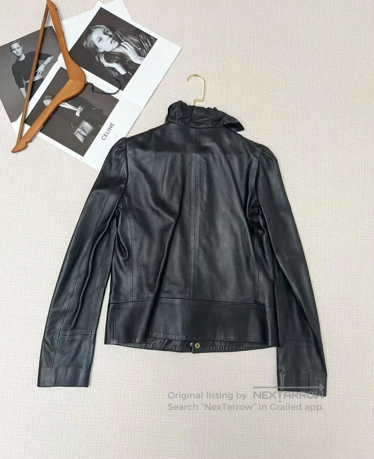 Gucci Gucci Lace Collar Leather Jacket. Size S / US 4 / IT 40 - 3 Thumbnail