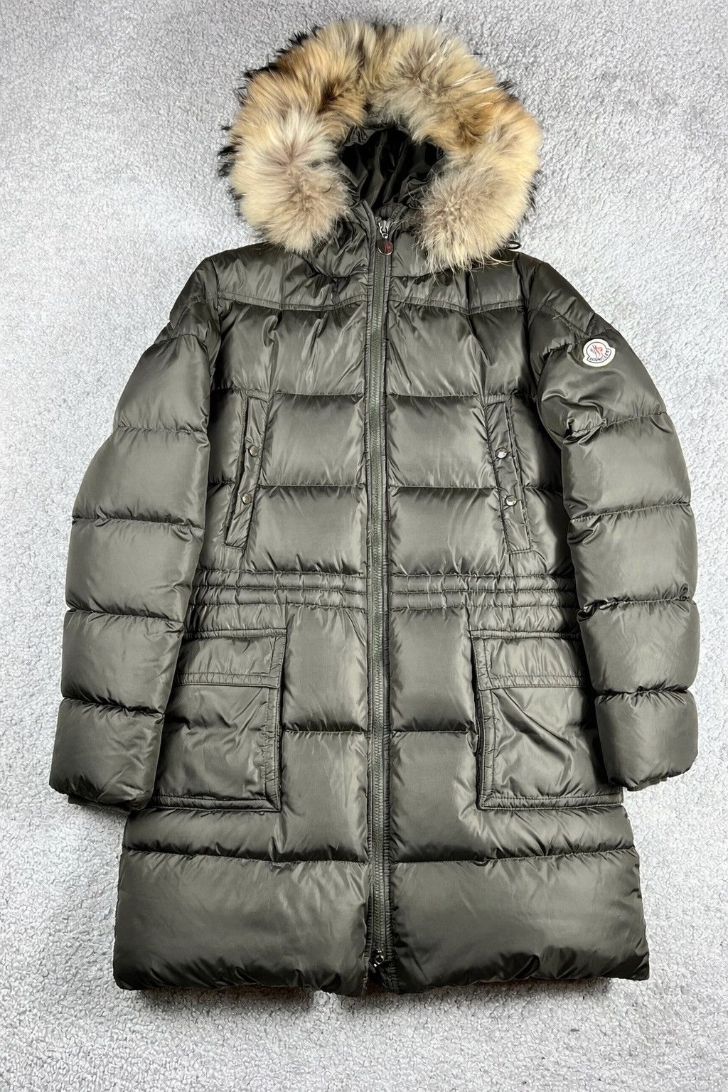 Moncler Moncler Racoon Fur Green Gueran Parka Size 1 Size S / US 4 / IT 40 - 1 Thumbnail