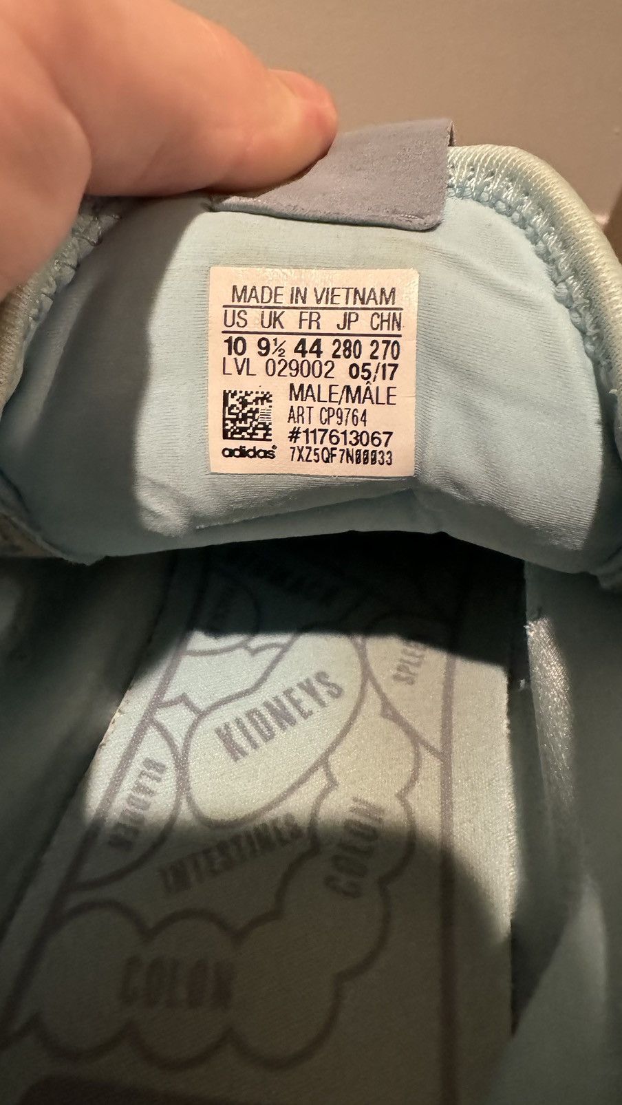 Adidas Icy Blue Human Race Tennis Size US 10 / EU 43 - 8 Thumbnail
